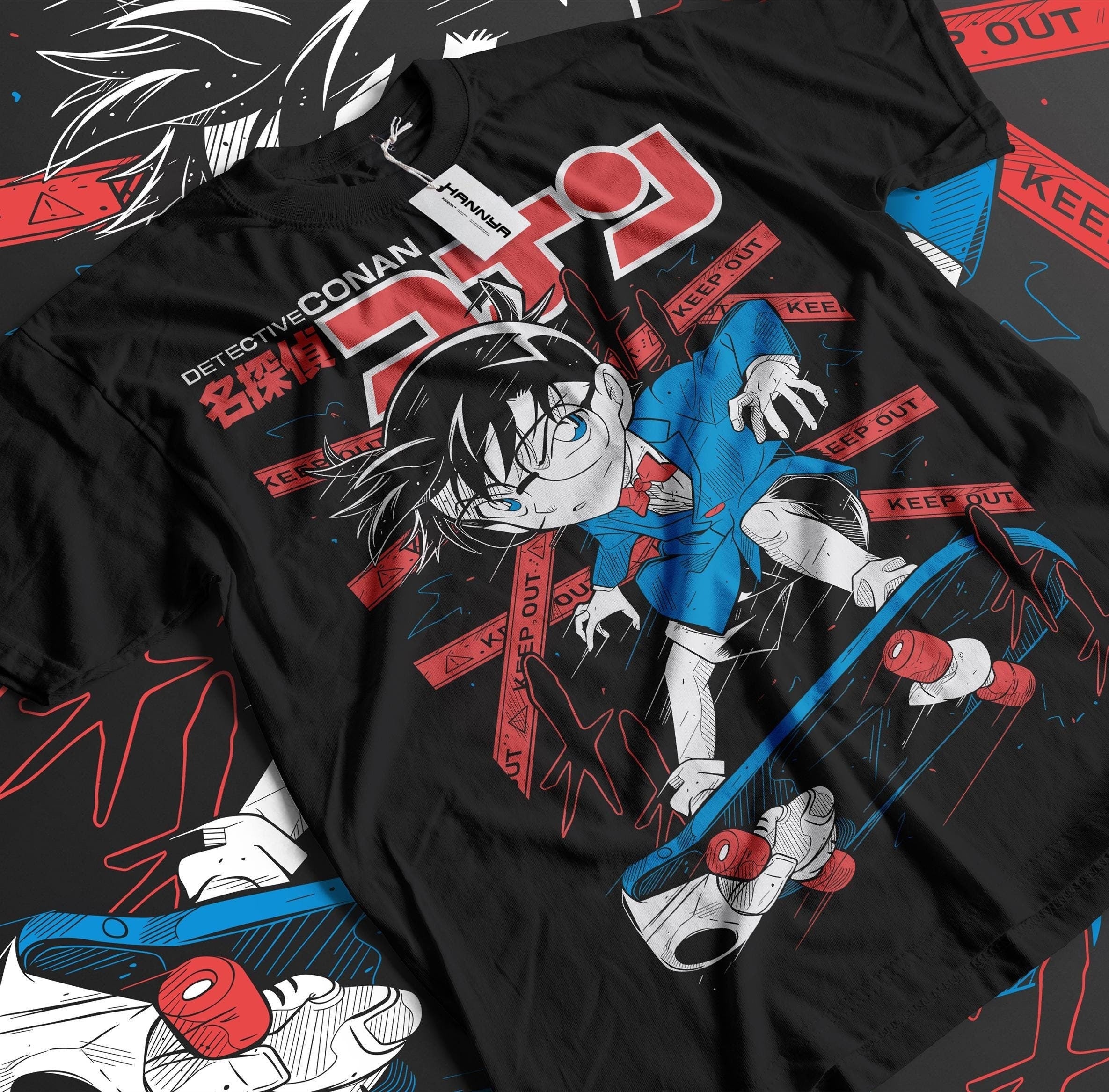Unisex Vintage 90s Detective Conan anime tshirt