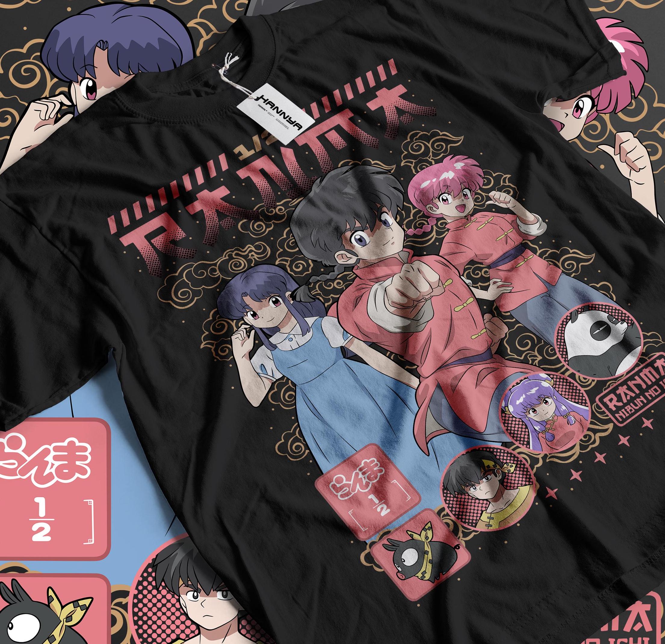 Unisex Ranma Saotome Anime T-Shirt, Genma Panda Manga Shirt