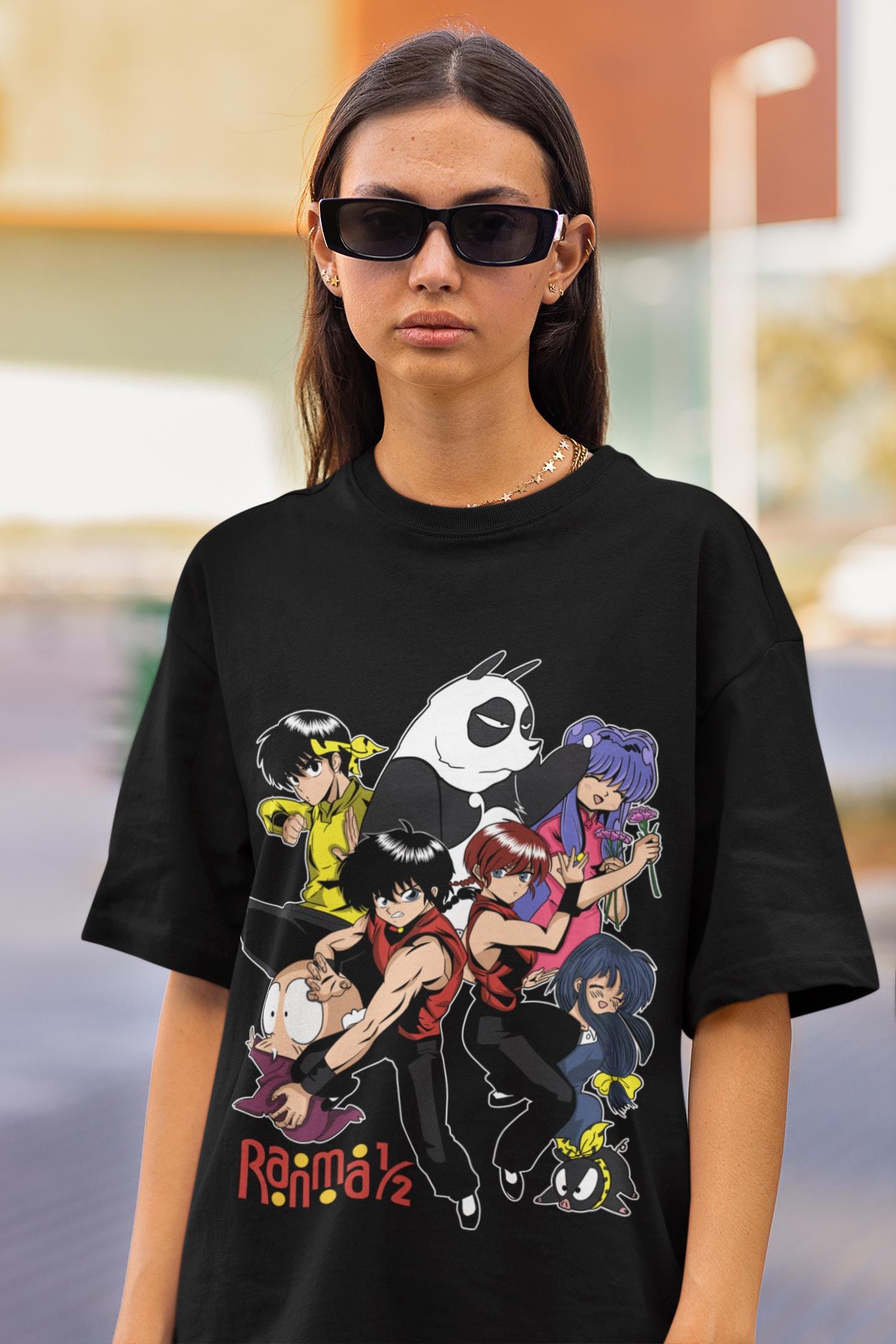 Unisex Ranma Saotome Anime T-Shirt, Genma Panda Manga Shirt