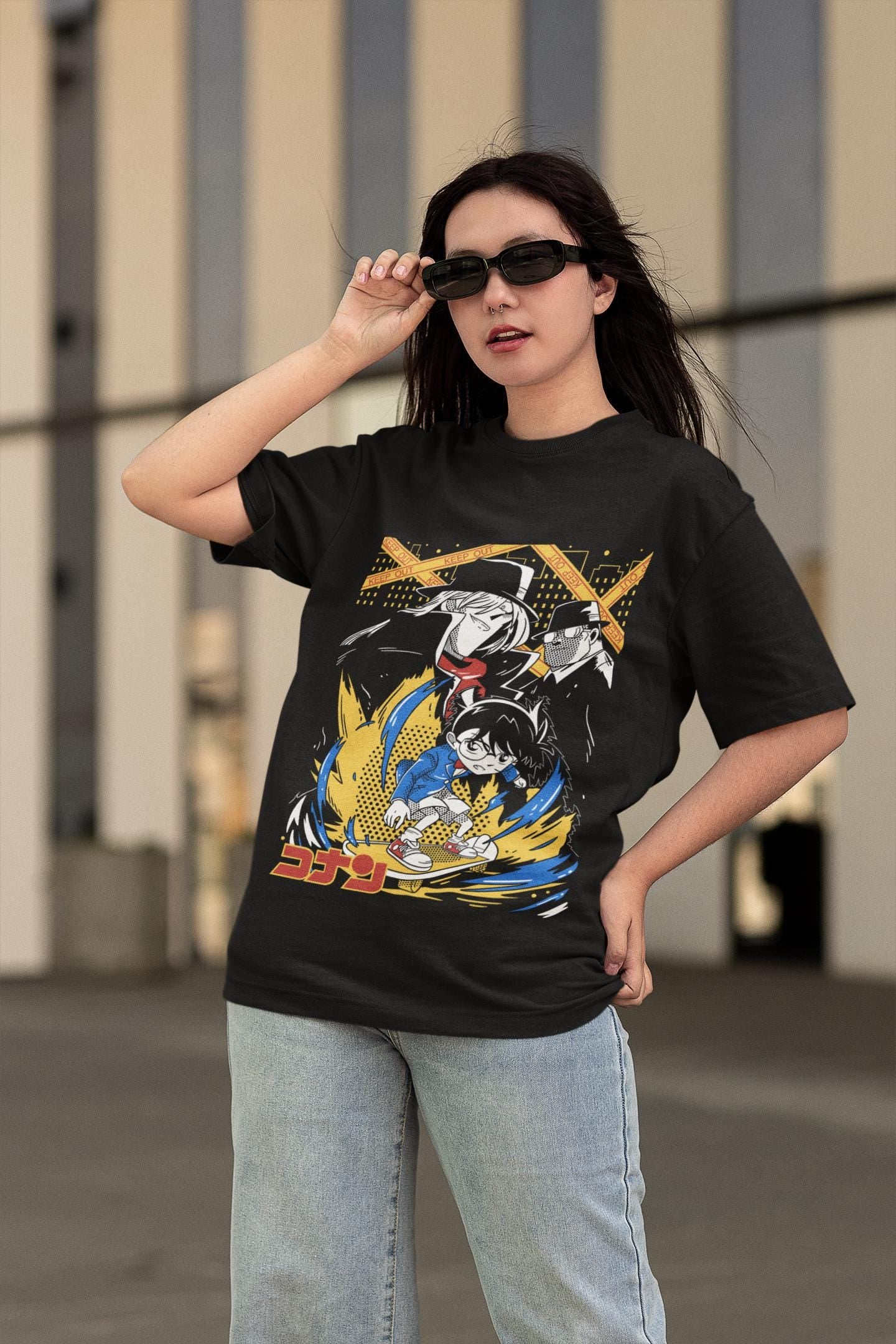 Unisex Vintage 90s Detective Conan anime tshirt