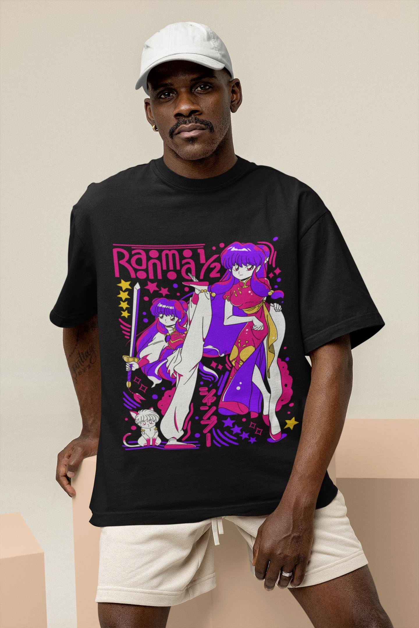 Unisex Ranma Saotome Anime T-Shirt, Genma Panda Manga Shirt