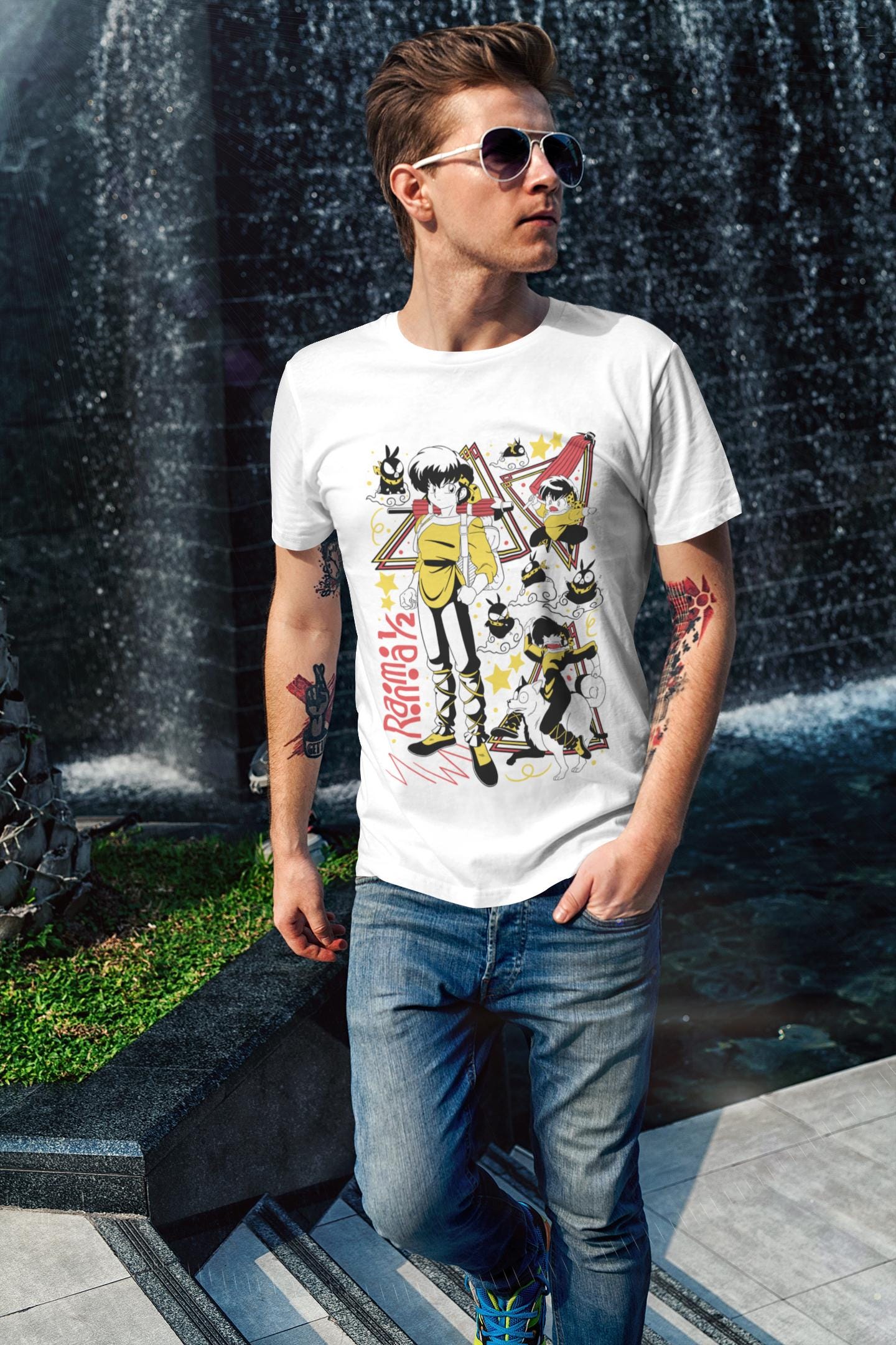 Unisex Ranma Saotome Anime T-Shirt, Genma Panda Manga Shirt