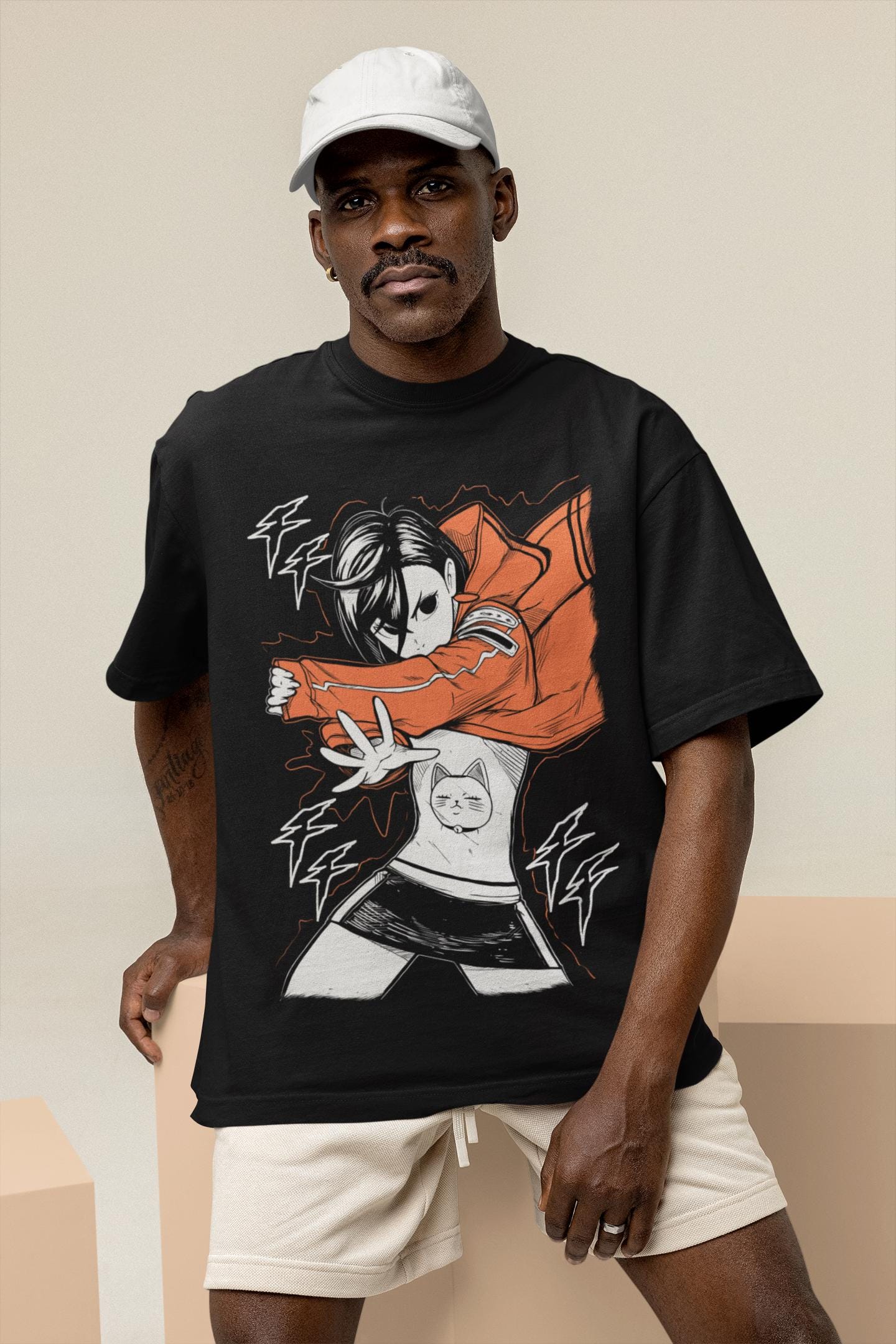 Unisex Horror Manga Creepy Girl T-Shirt, Dark Anime Gothic T-Shirt, Manga Gothic T-Shirt