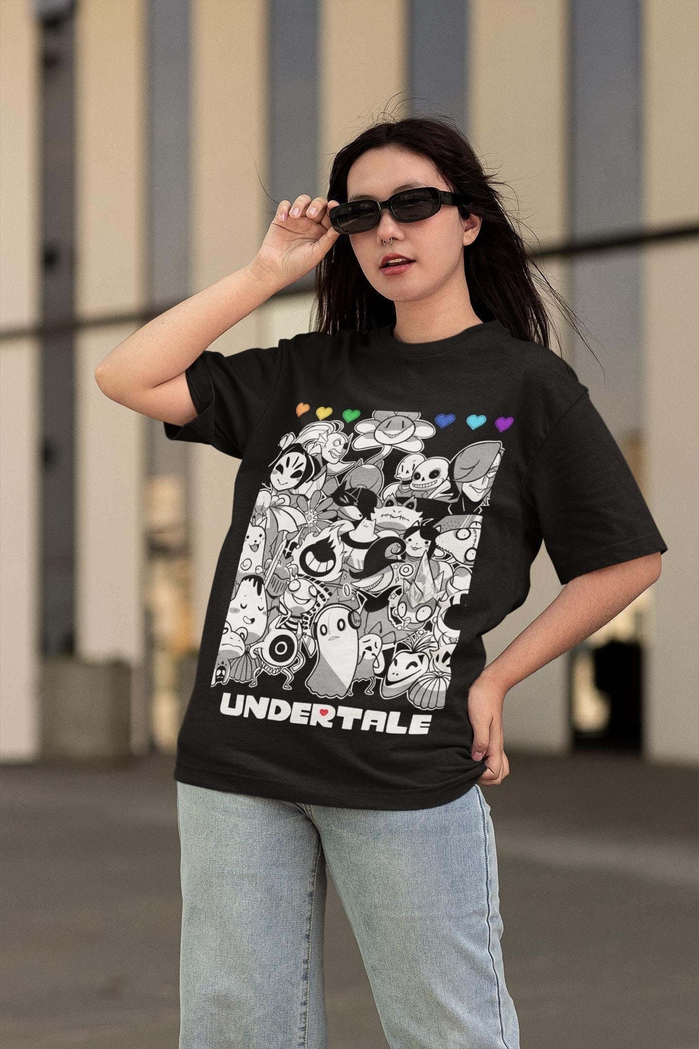 Undertale Gaming Unisex  T-Shirt Sans Papyrus Toriel Undyne Alphys Inspired T-shirt Indie Shirt