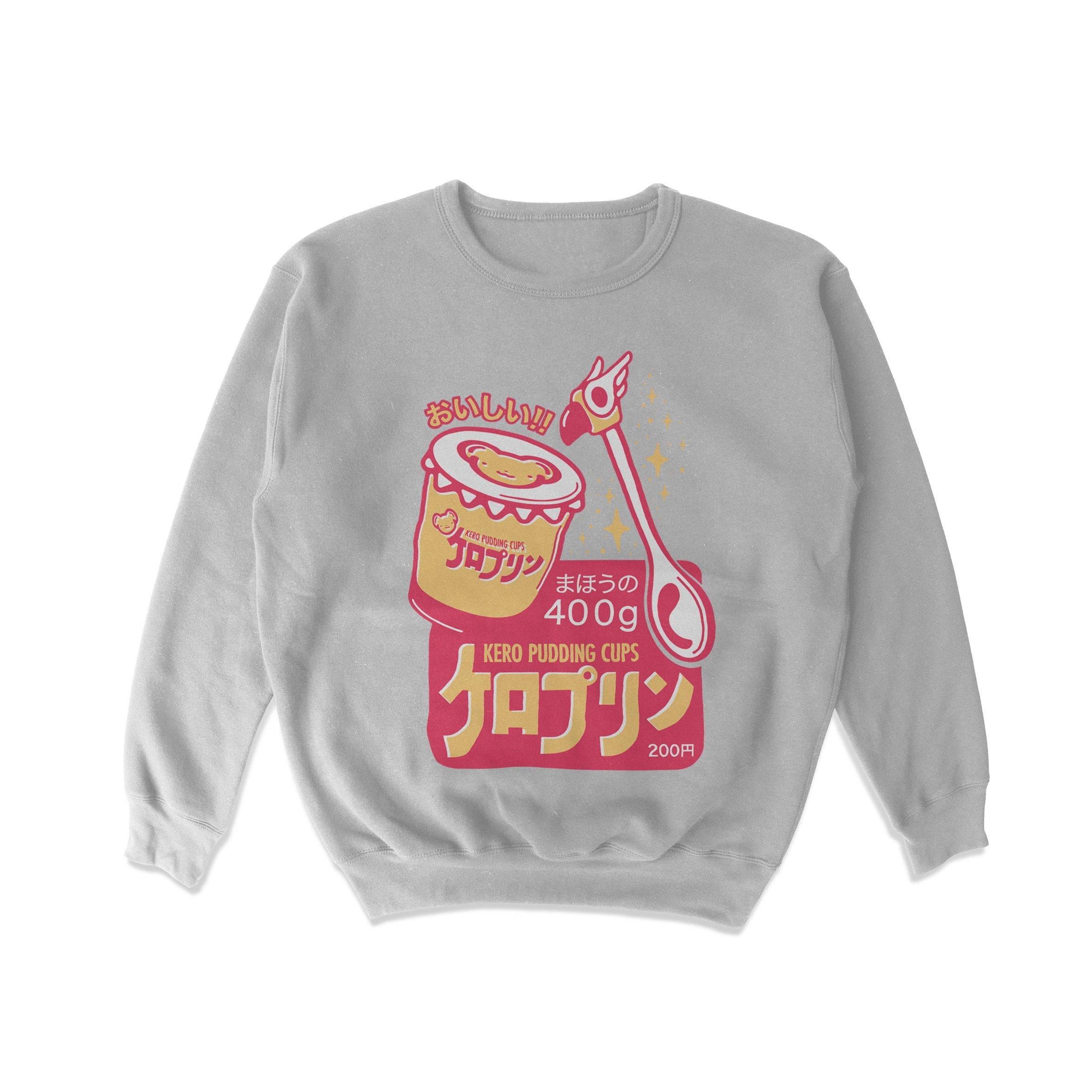 UNISEX - Kero Pudding CupsCardcaptor Sweatshirt, Sakura Kinomoto Kero Cerberus 90s Anime Aesthetic Vaporwave Fairy Kei Heavy Blend
