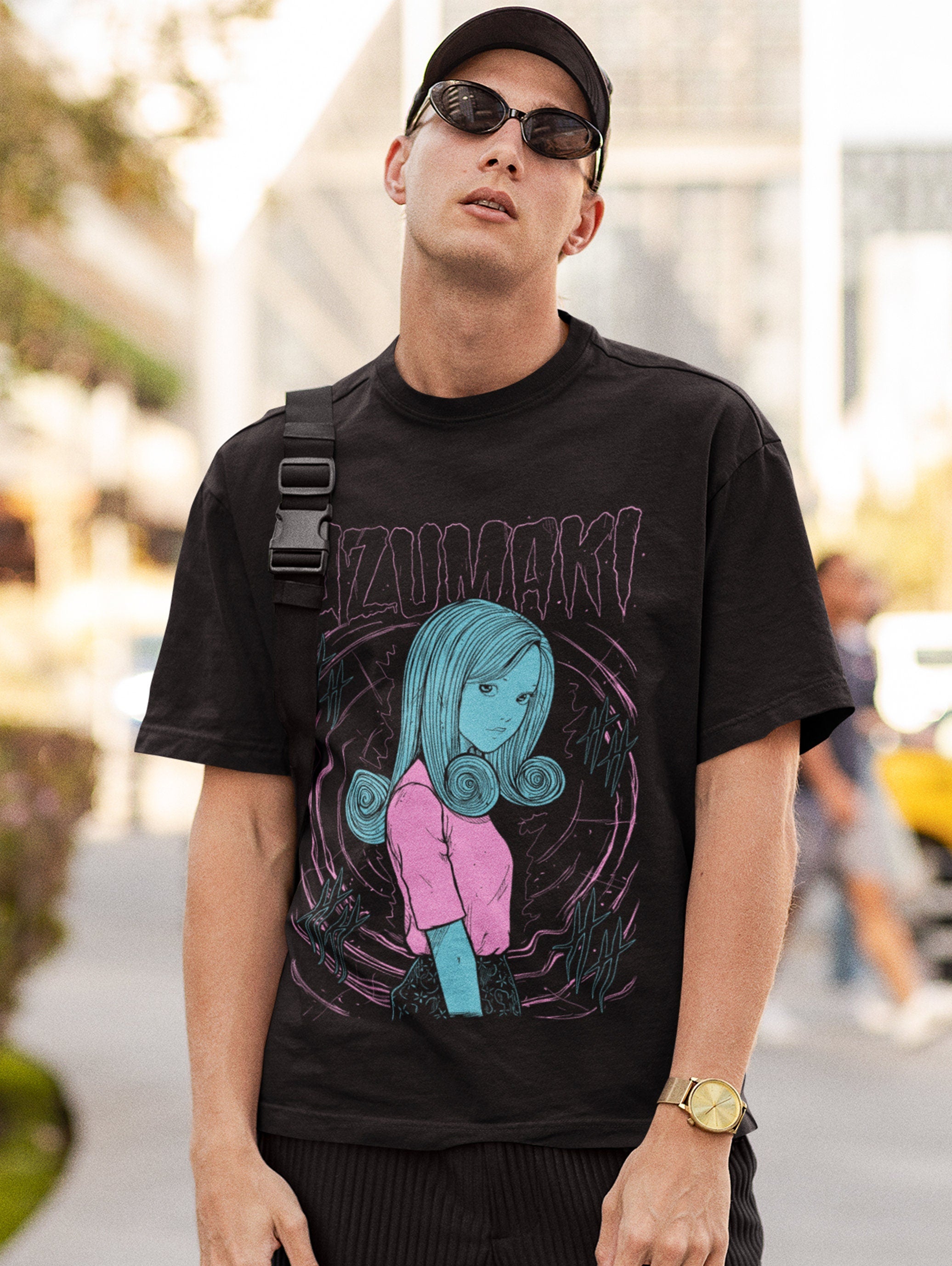 UNISEX - Unisex Horror Manga  T-Shirt, Creepy Girl,  Manga Gothic T-Shirt, Dark Anime Gothic T-Shirt