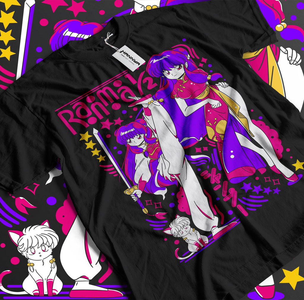 Unisex Ranma Saotome Anime T-Shirt, Genma Panda Manga Shirt