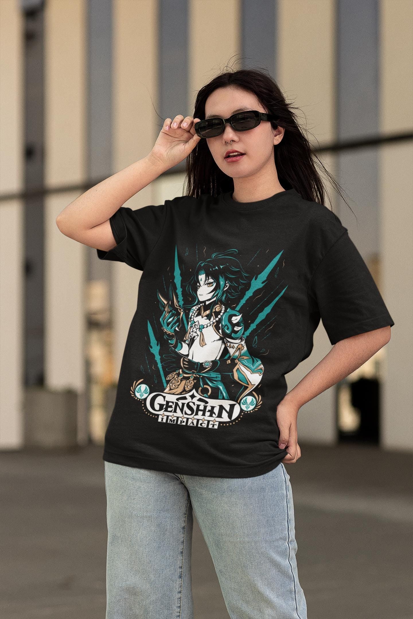 Hu Tao Genshin Impact Japan Aesthetic Anime Japanese Vaporwave Genshin Impact Raiden Shogun Gaming T-Shirt, Anime Waifu Shirt