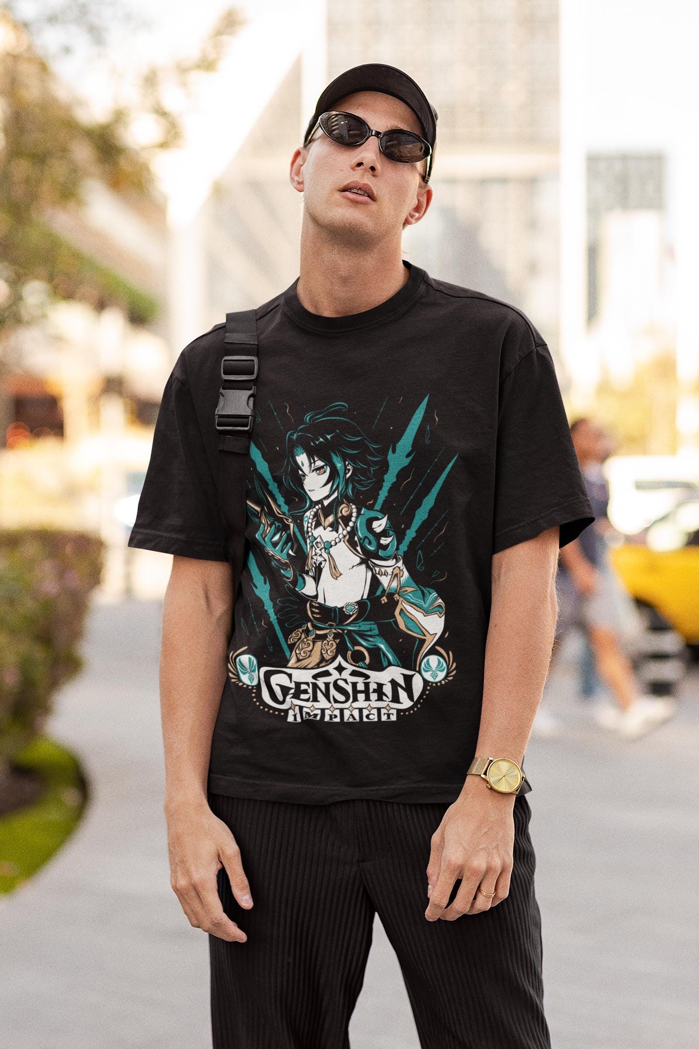 Hu Tao Genshin Impact Japan Aesthetic Anime Japanese Vaporwave Genshin Impact Raiden Shogun Gaming T-Shirt, Anime Waifu Shirt