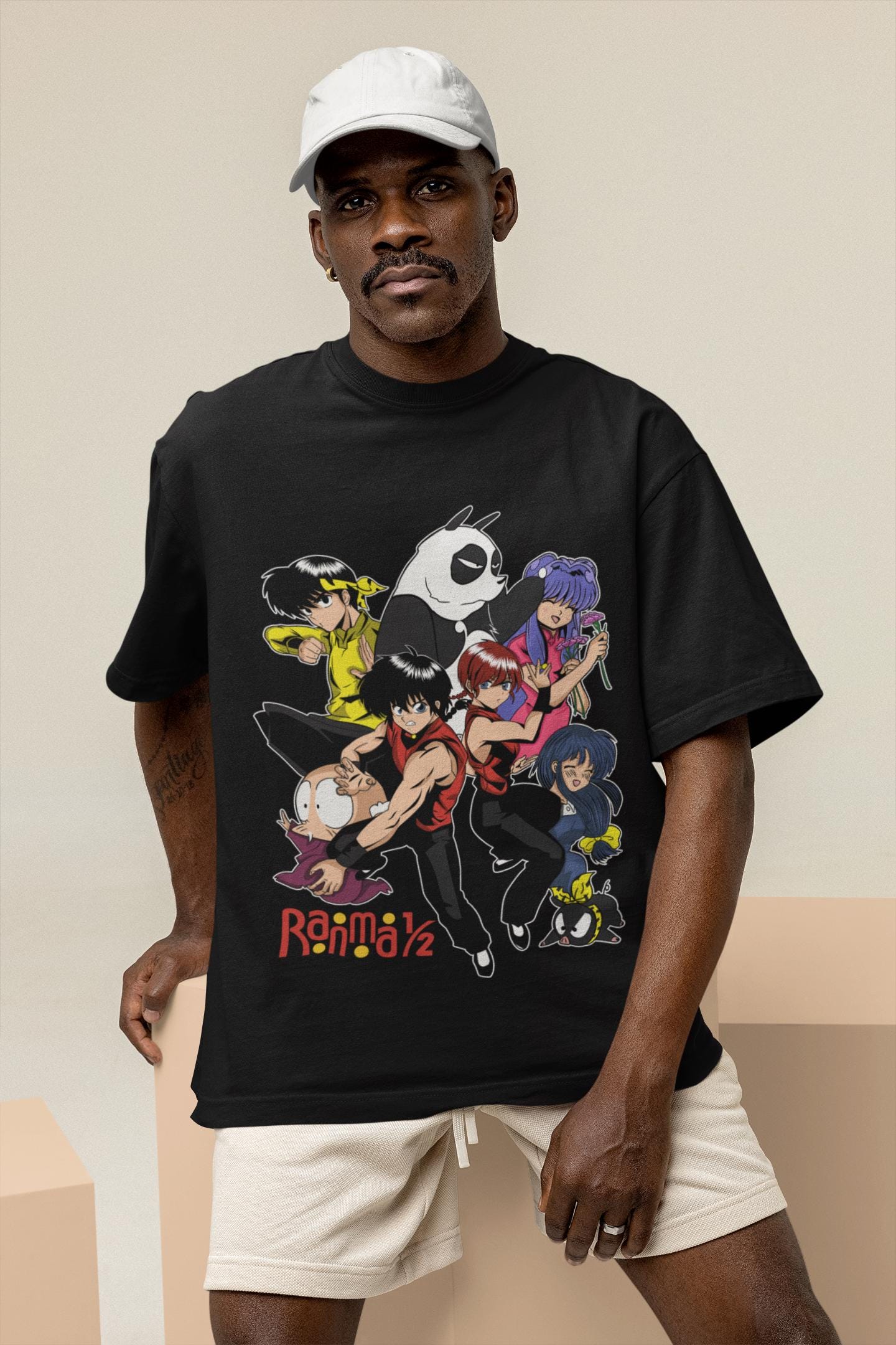 Unisex Ranma Saotome Anime T-Shirt, Genma Panda Manga Shirt