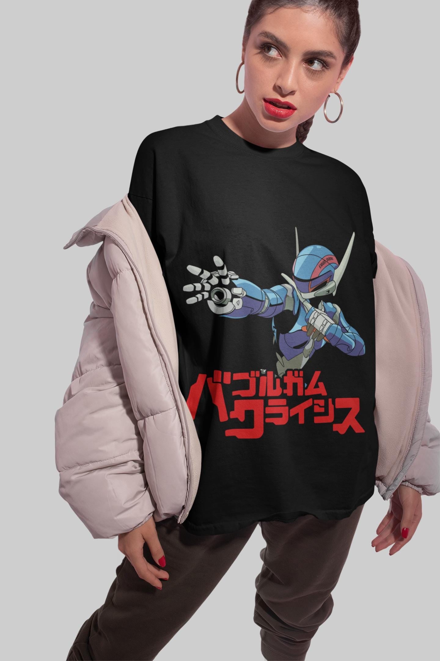 Unisex Bubblegum Crisis Retro Anime T-Shirt, Manga Waifu Shirt