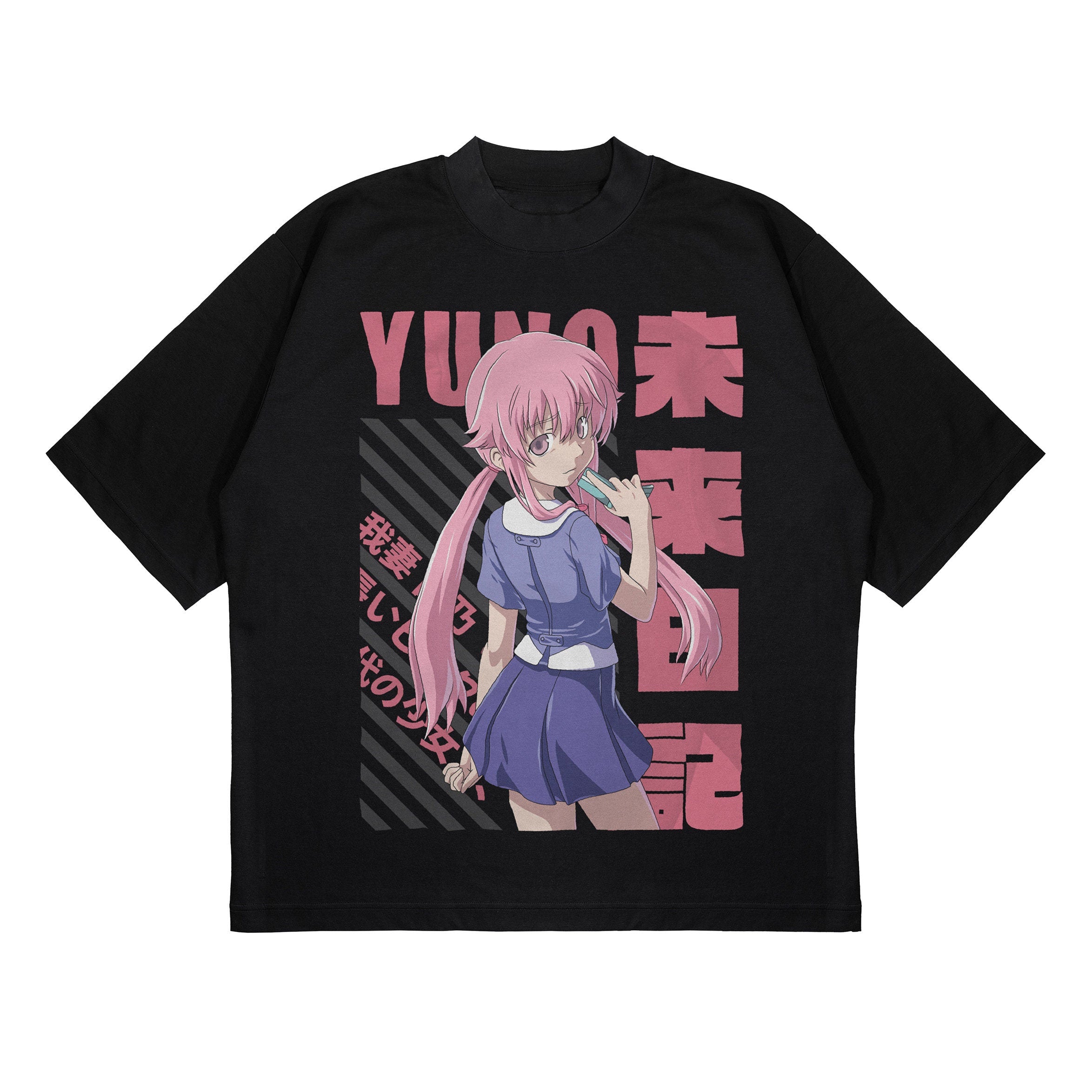 UNISEX - Yuno Gasai Anime T-Shirt, Mirai Nikki Future Diary Manga Waifu Shirt, Aesthetic Anime Short Sleeve Tee
