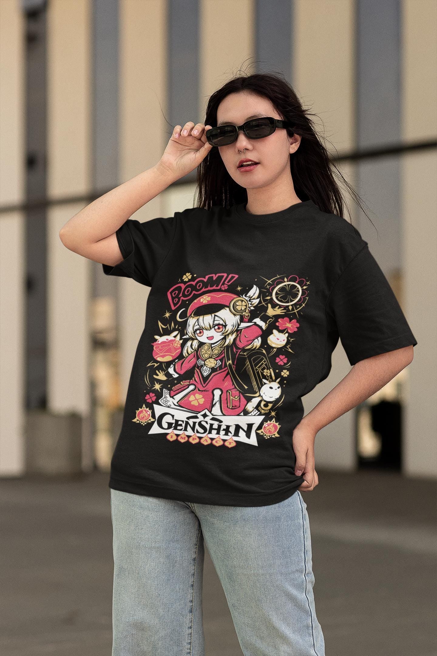 Klee Genshin Impact Aesthetic Anime Vaporwave Japan Aesthetic Anime Japanese Genshin Impact Raiden Shogun Gaming T-Shirt, Anime Waifu Shirt