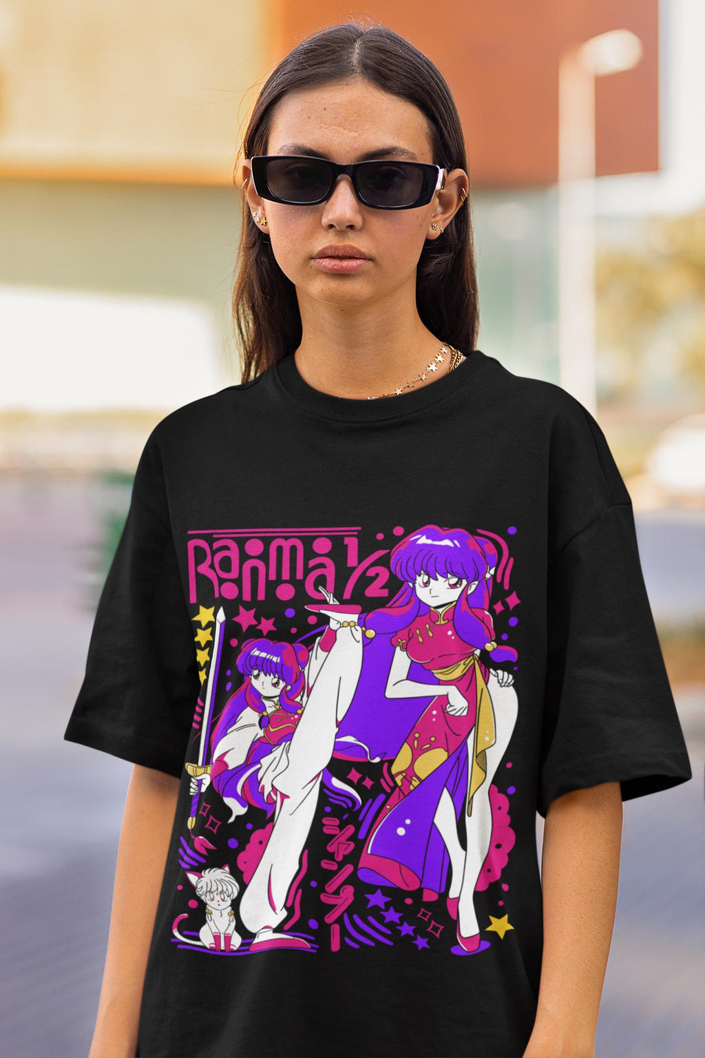 Unisex Ranma Saotome Anime T-Shirt, Genma Panda Manga Shirt