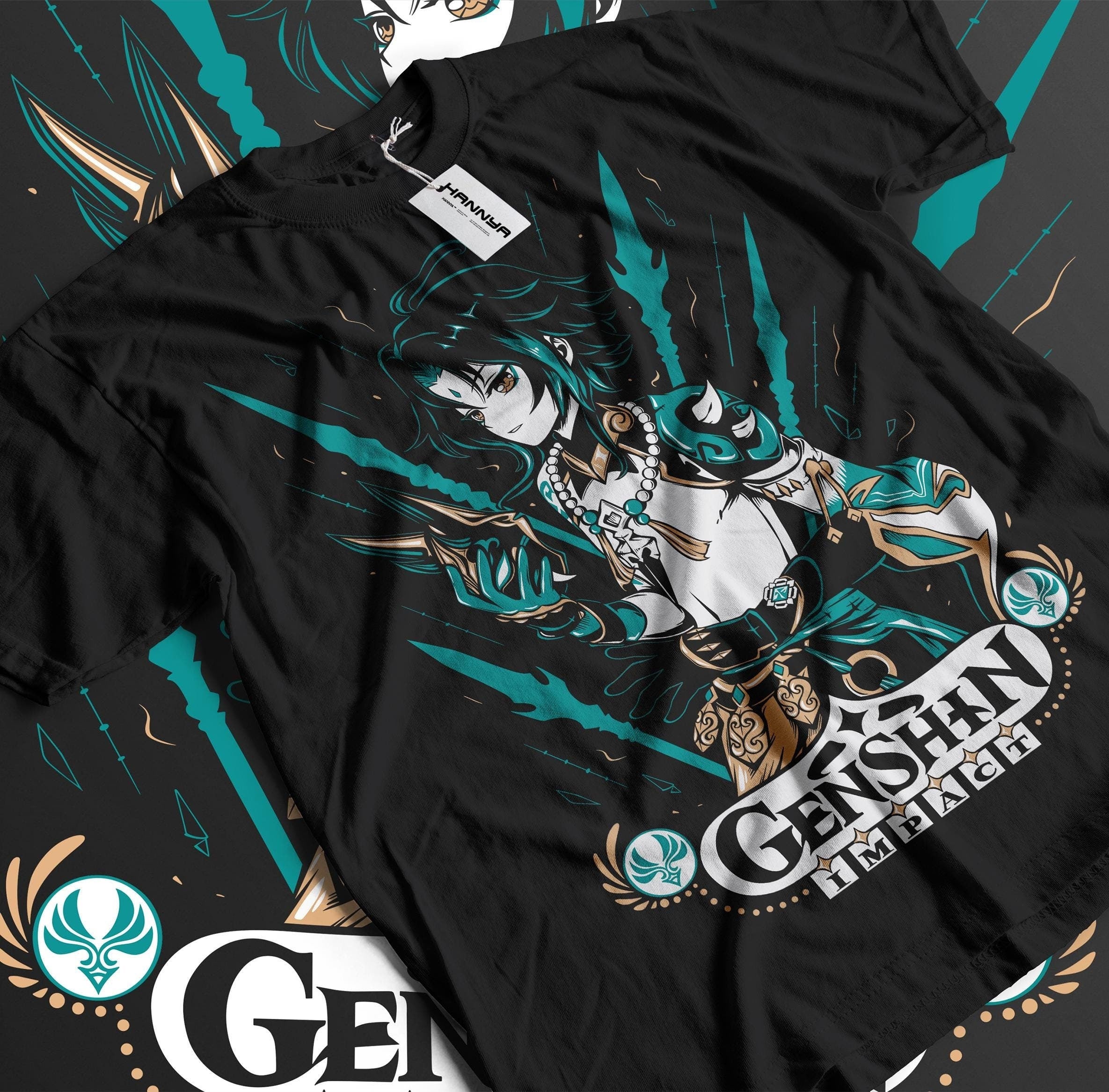 Hu Tao Genshin Impact Japan Aesthetic Anime Japanese Vaporwave Genshin Impact Raiden Shogun Gaming T-Shirt, Anime Waifu Shirt