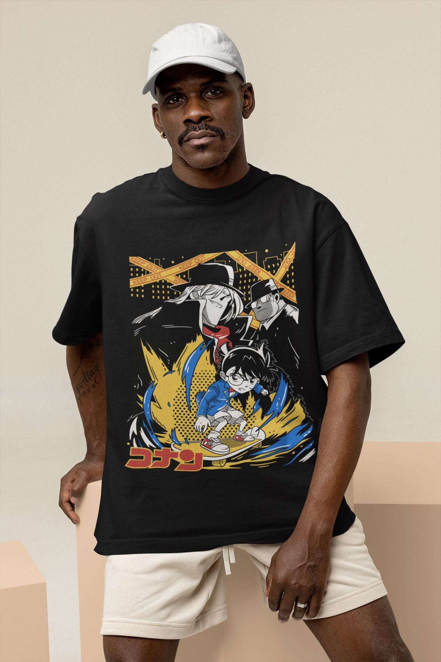 Unisex Vintage 90s Detective Conan anime tshirt