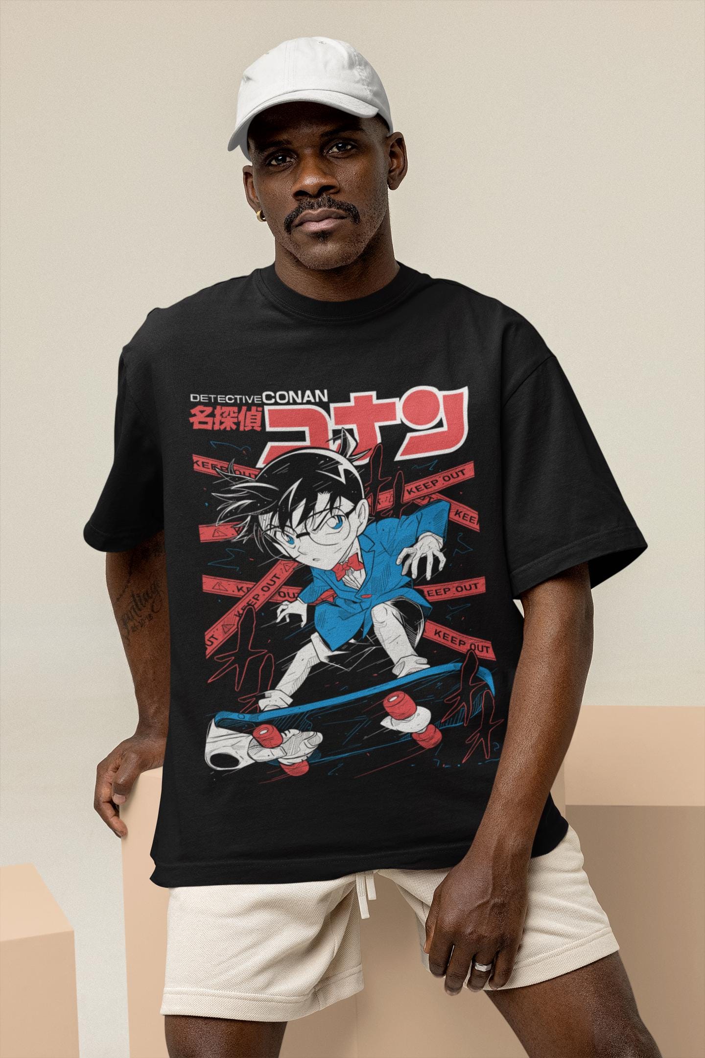 Unisex Vintage 90s Detective Conan anime tshirt