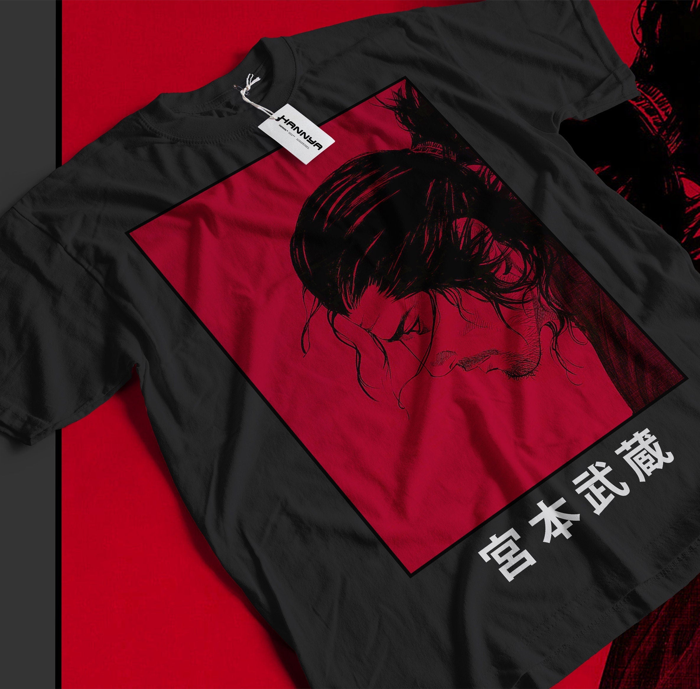 Vagabond Manga T-Shirt, Miyamoto Musashi Anime Shirt