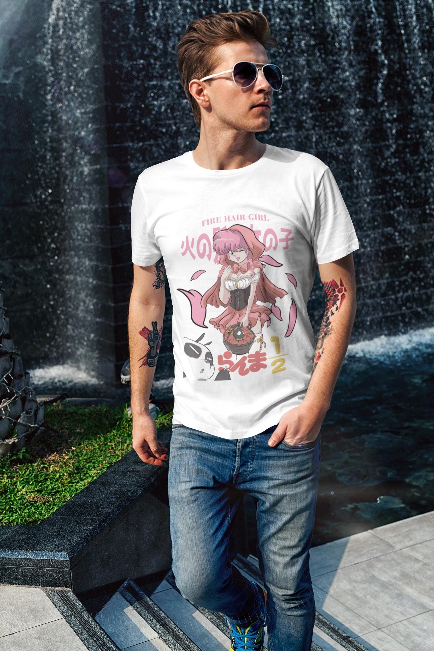 Unisex Ranma Saotome Anime T-Shirt, Genma Panda Manga Shirt