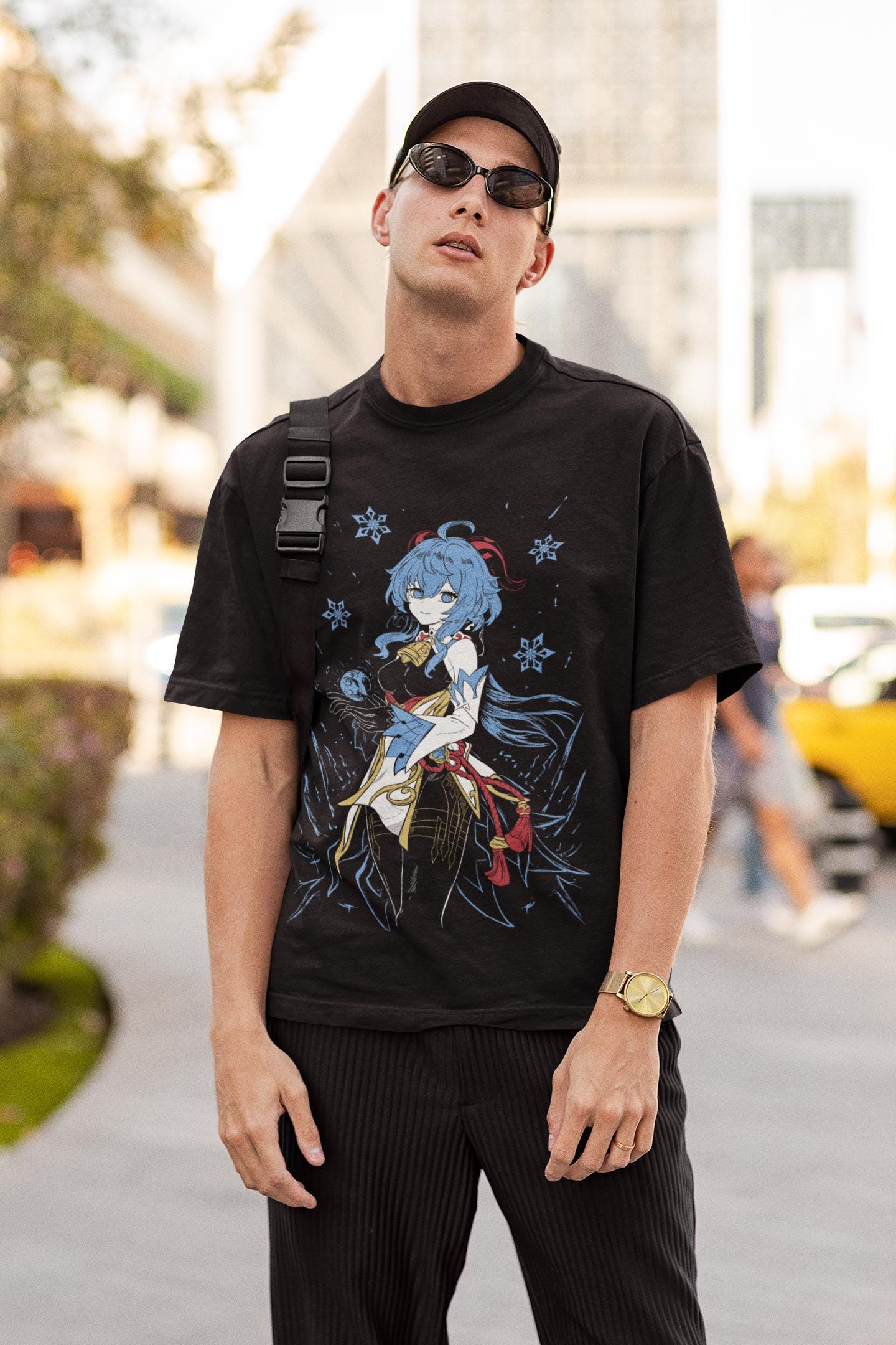 Ganyu Genshin Impact, Genshin Impact Raiden Shogun Gaming T-Shirt, Hu Tao Anime Videogame Waifu