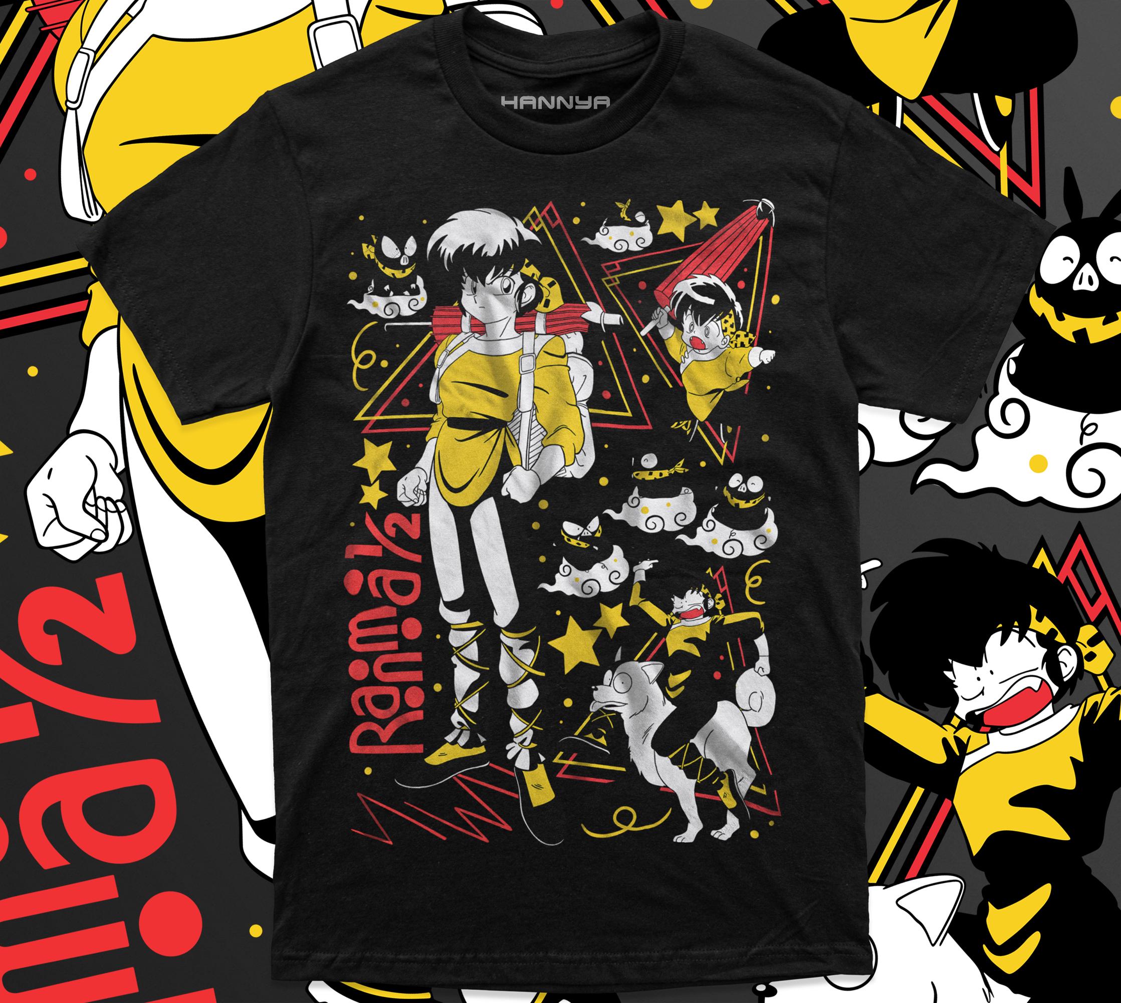 Unisex Ranma Saotome Anime T-Shirt, Genma Panda Manga Shirt