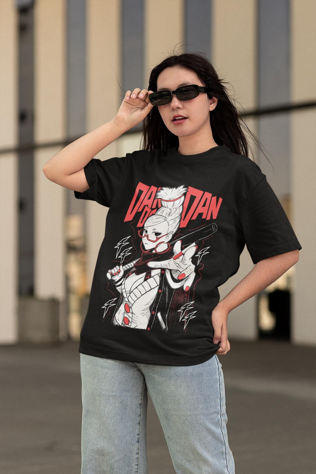 Unisex Horror Manga Creepy Girl T-Shirt, Dark Anime Gothic T-Shirt, Manga Gothic T-Shirt