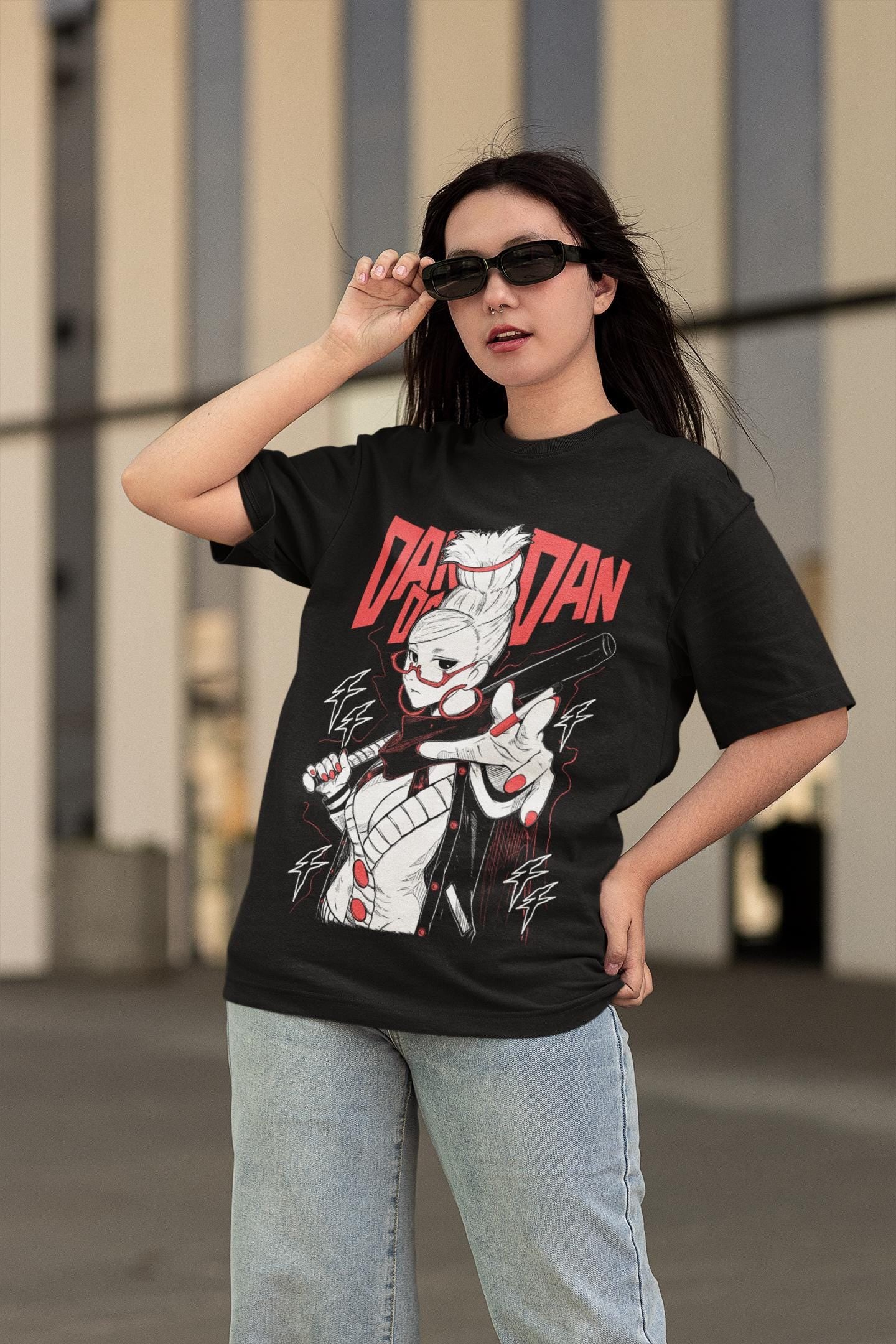 Unisex Horror Manga Creepy Girl T-Shirt, Dark Anime Gothic T-Shirt, Manga Gothic T-Shirt