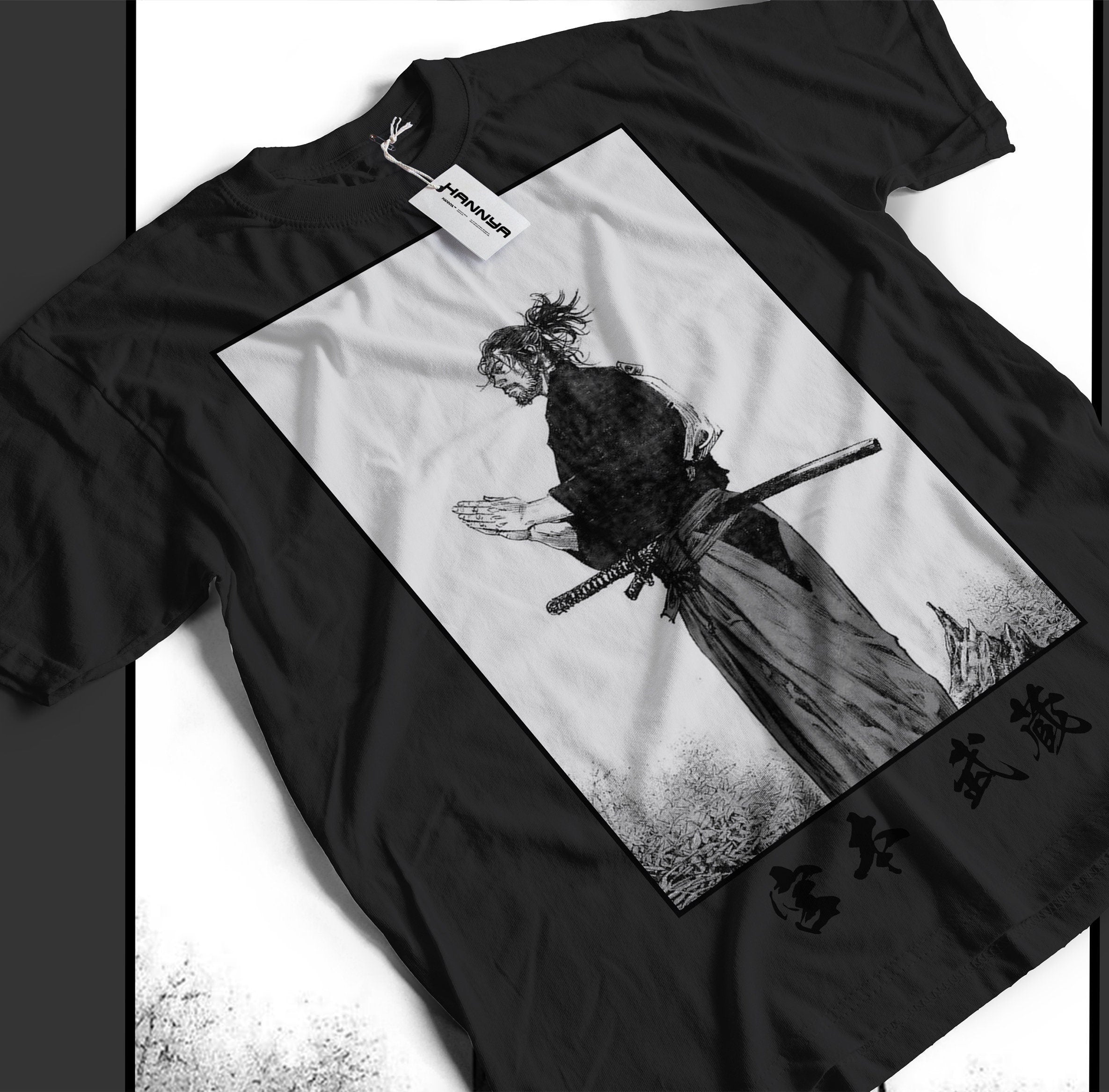 Vagabond Manga T-Shirt, Miyamoto Musashi Anime Shirt