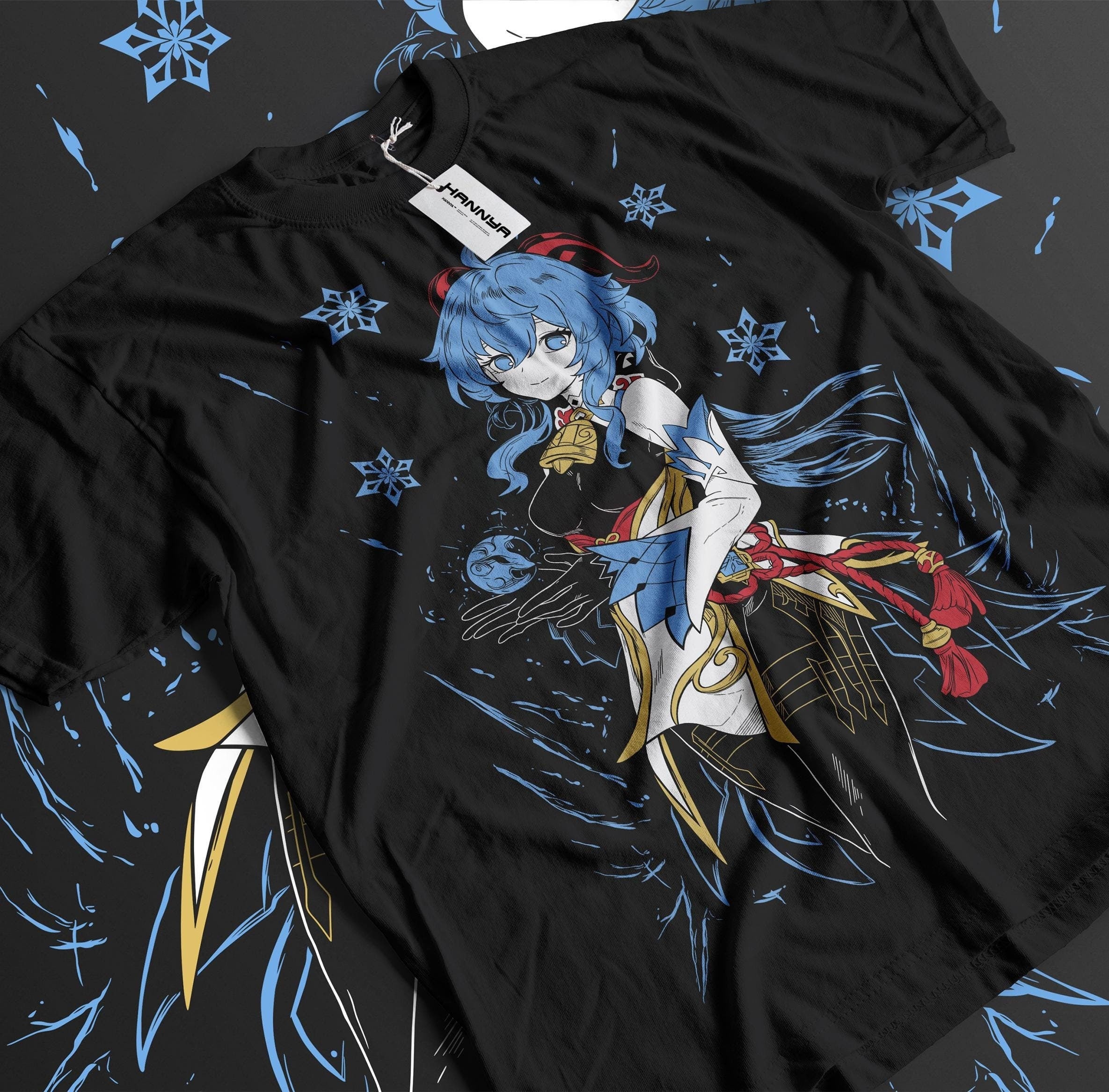 Ganyu Genshin Impact, Genshin Impact Raiden Shogun Gaming T-Shirt, Hu Tao Anime Videogame Waifu