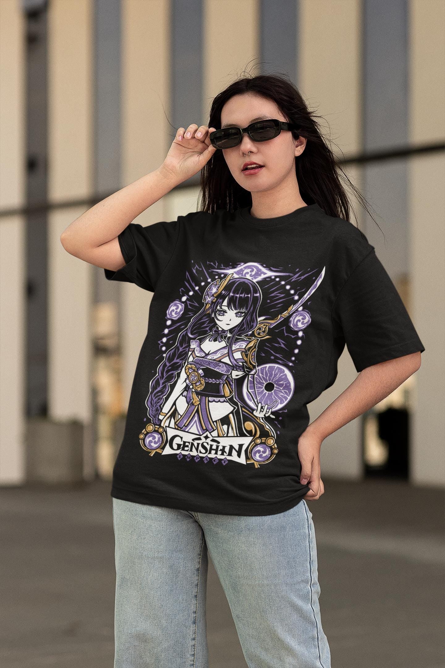 Unisex Genshin Impact Raiden Shogun Gaming T-Shirt, Anime Waifu Shirt