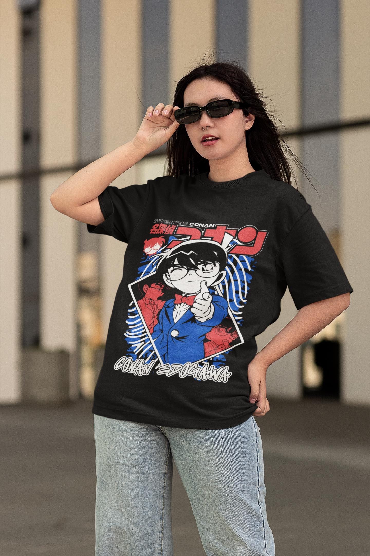 Unisex Vintage 90s Detective Conan anime tshirt