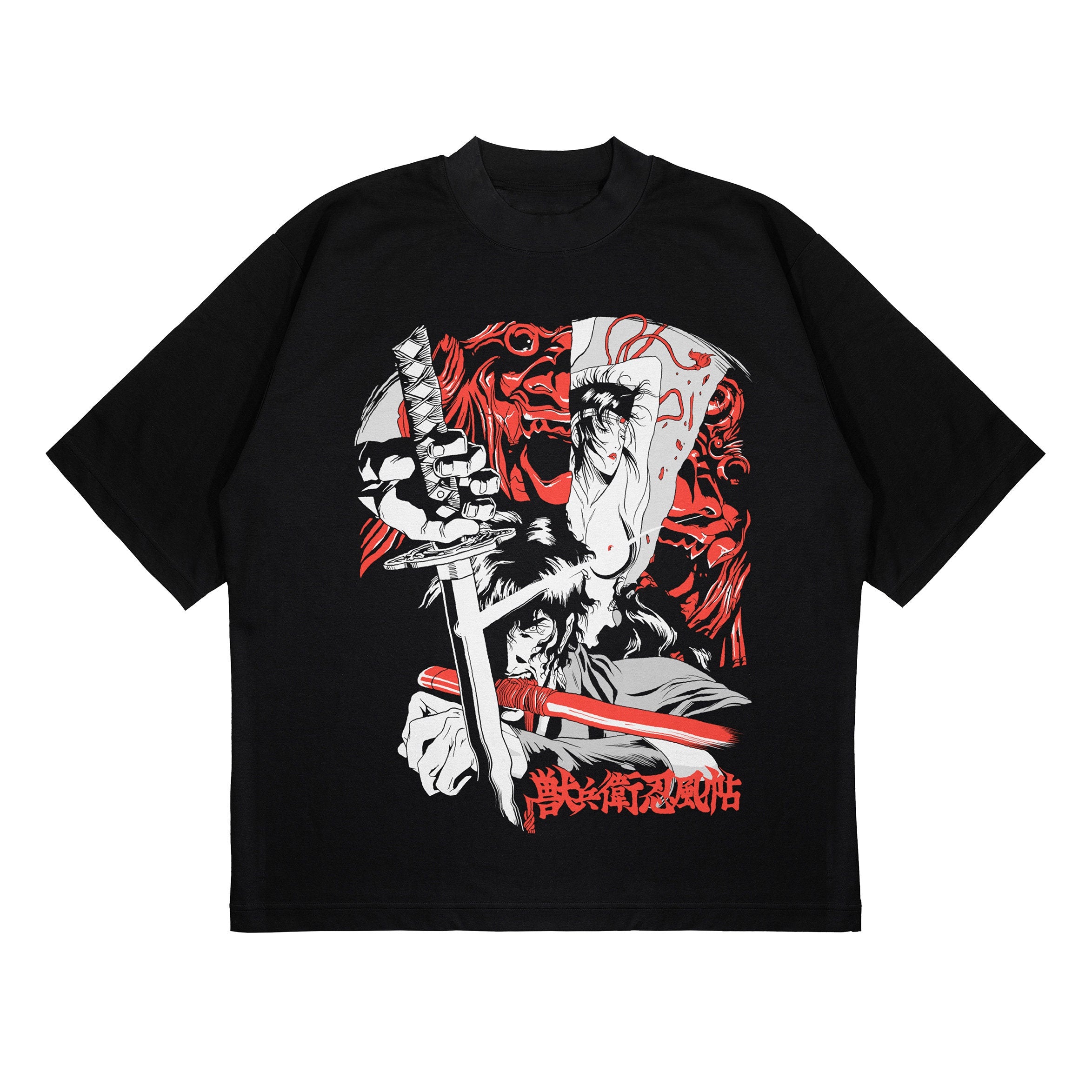 UNISEX -  Ninja Scroll Jubei Kibagami Retro Anime T-Shirt, Manga Waifu Shirt