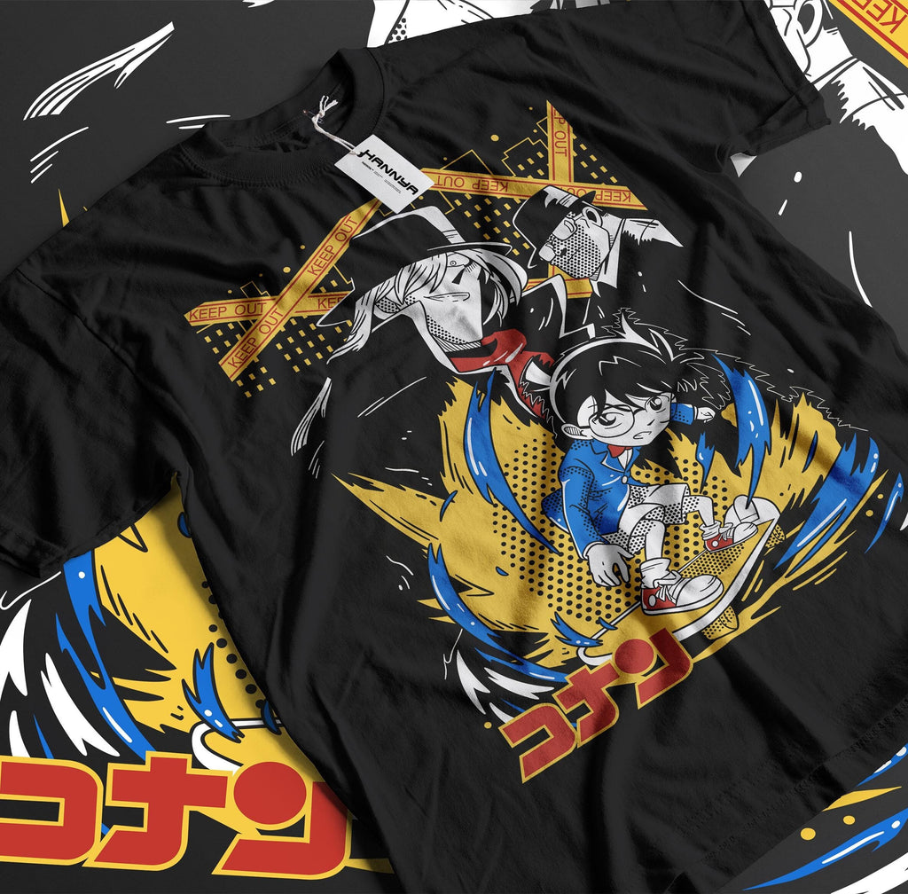Unisex Vintage 90s Detective Conan anime tshirt