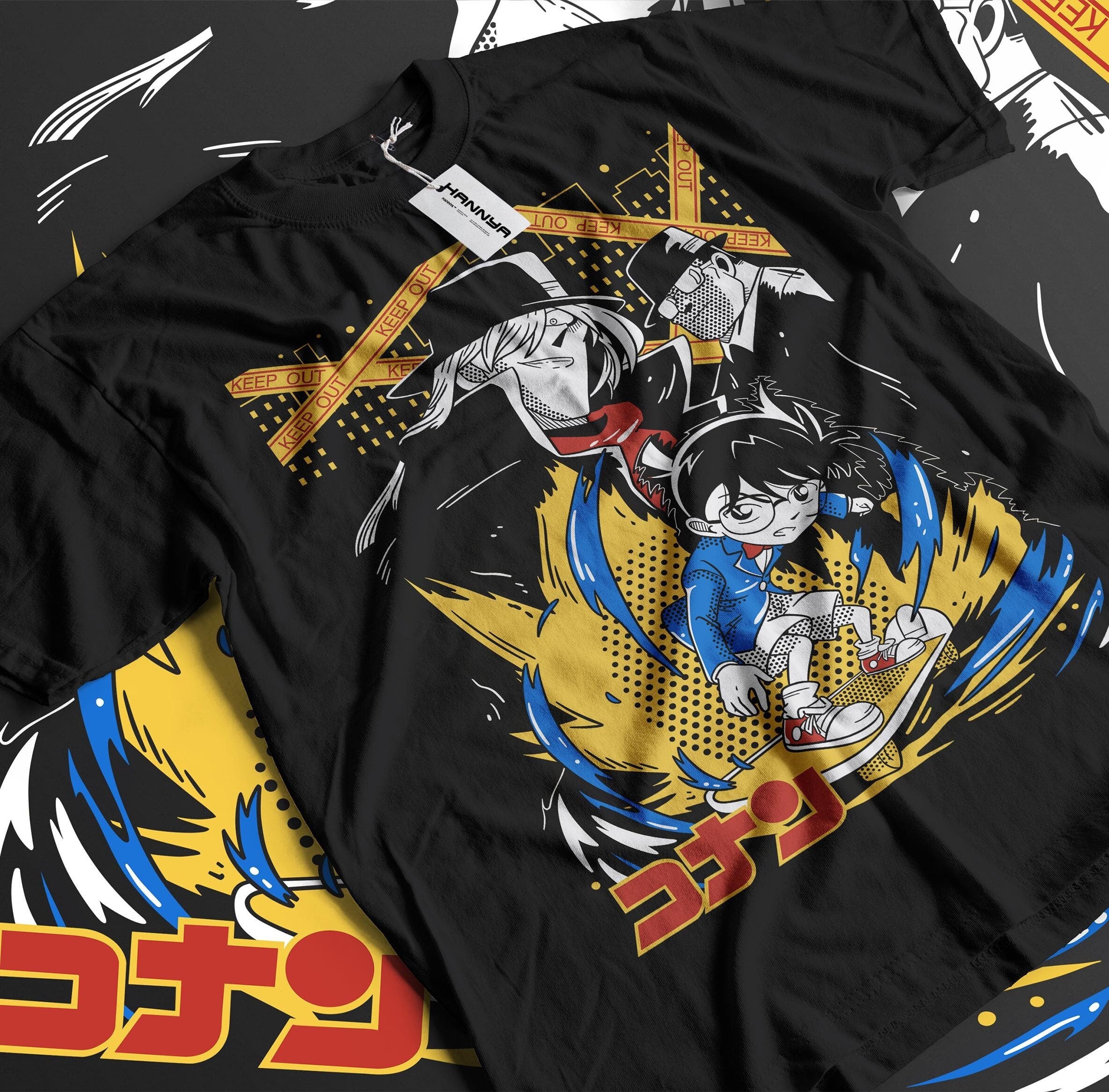 Unisex Vintage 90s Detective Conan anime tshirt