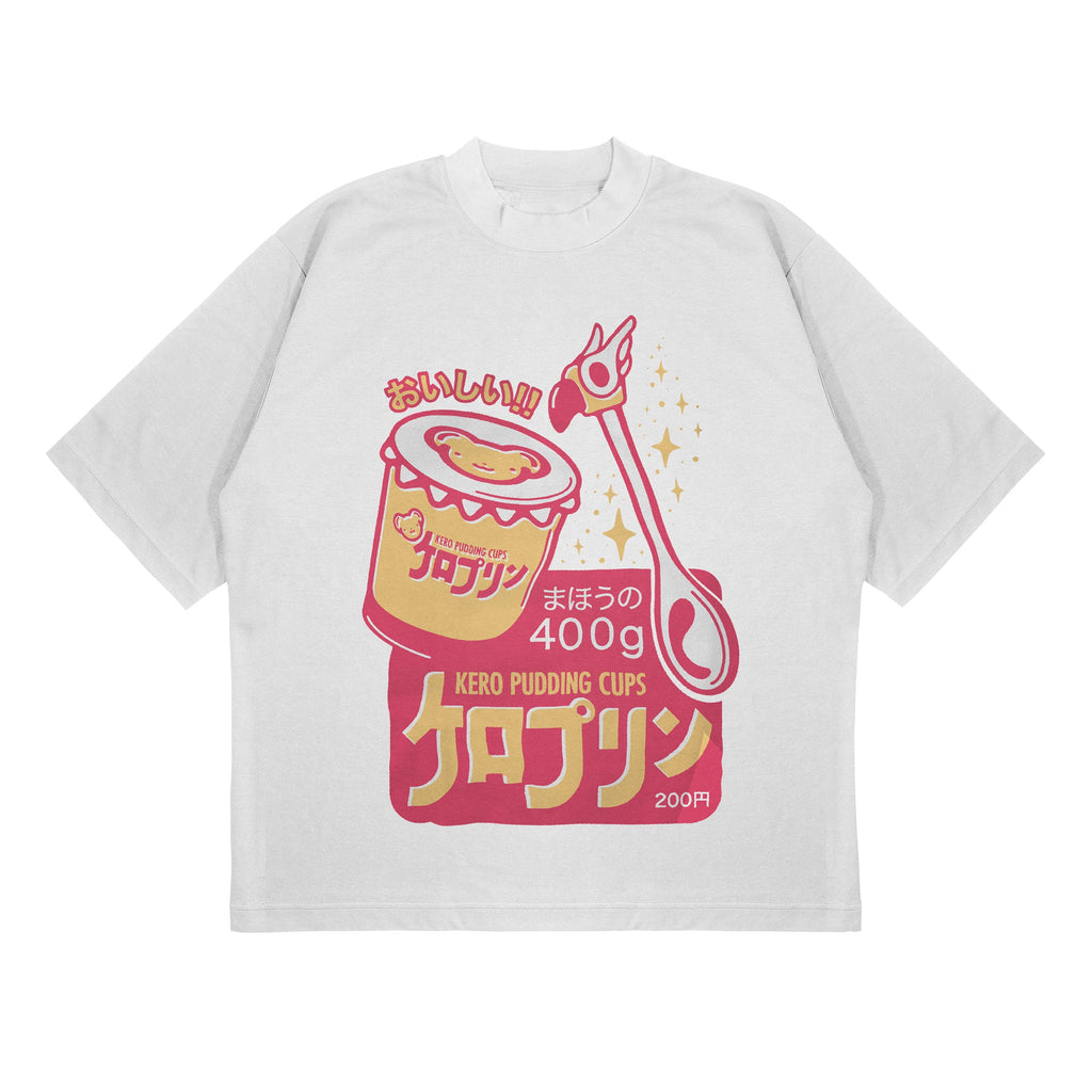 UNISEX - Kero Pudding Cups Tshirt, Cardcaptor Sakura Kinomoto Kero Cerberus 90s Anime Aesthetic Vaporwave Fairy Kei Jersey Short Sleeve Tee
