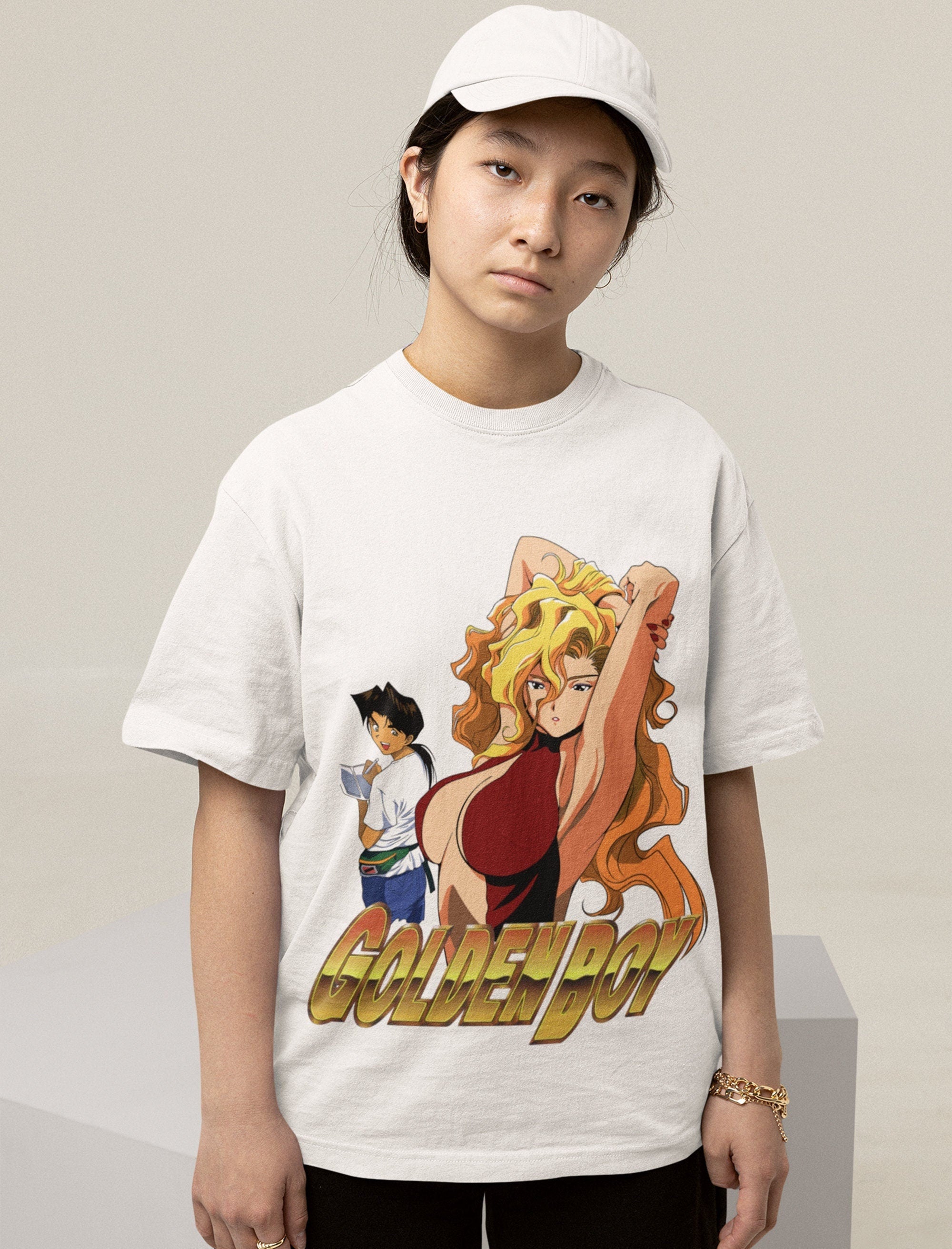 UNISEX - Golden Boy Retro Anime T-Shirt, Madame President Waifu Manga Shirt