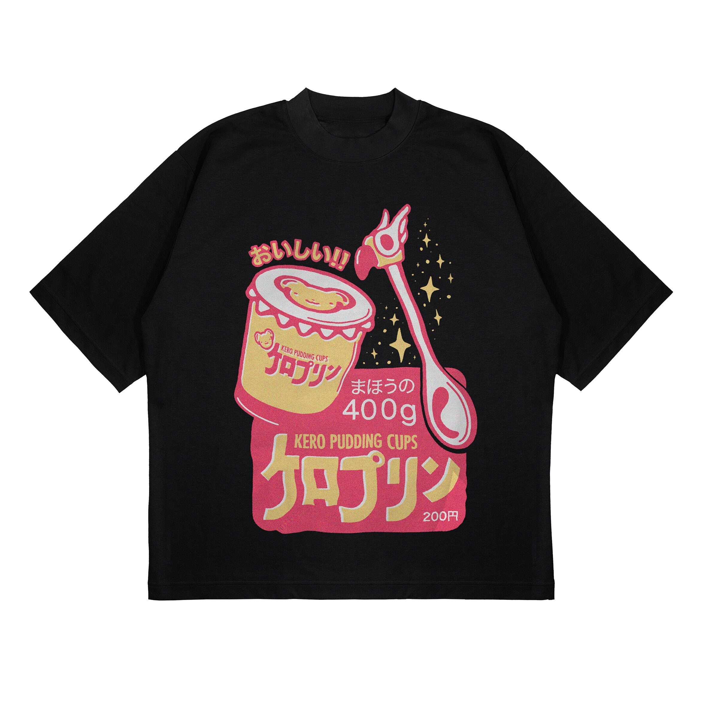 UNISEX - Kero Pudding Cups Tshirt, Cardcaptor Sakura Kinomoto Kero Cerberus 90s Anime Aesthetic Vaporwave Fairy Kei Jersey Short Sleeve Tee