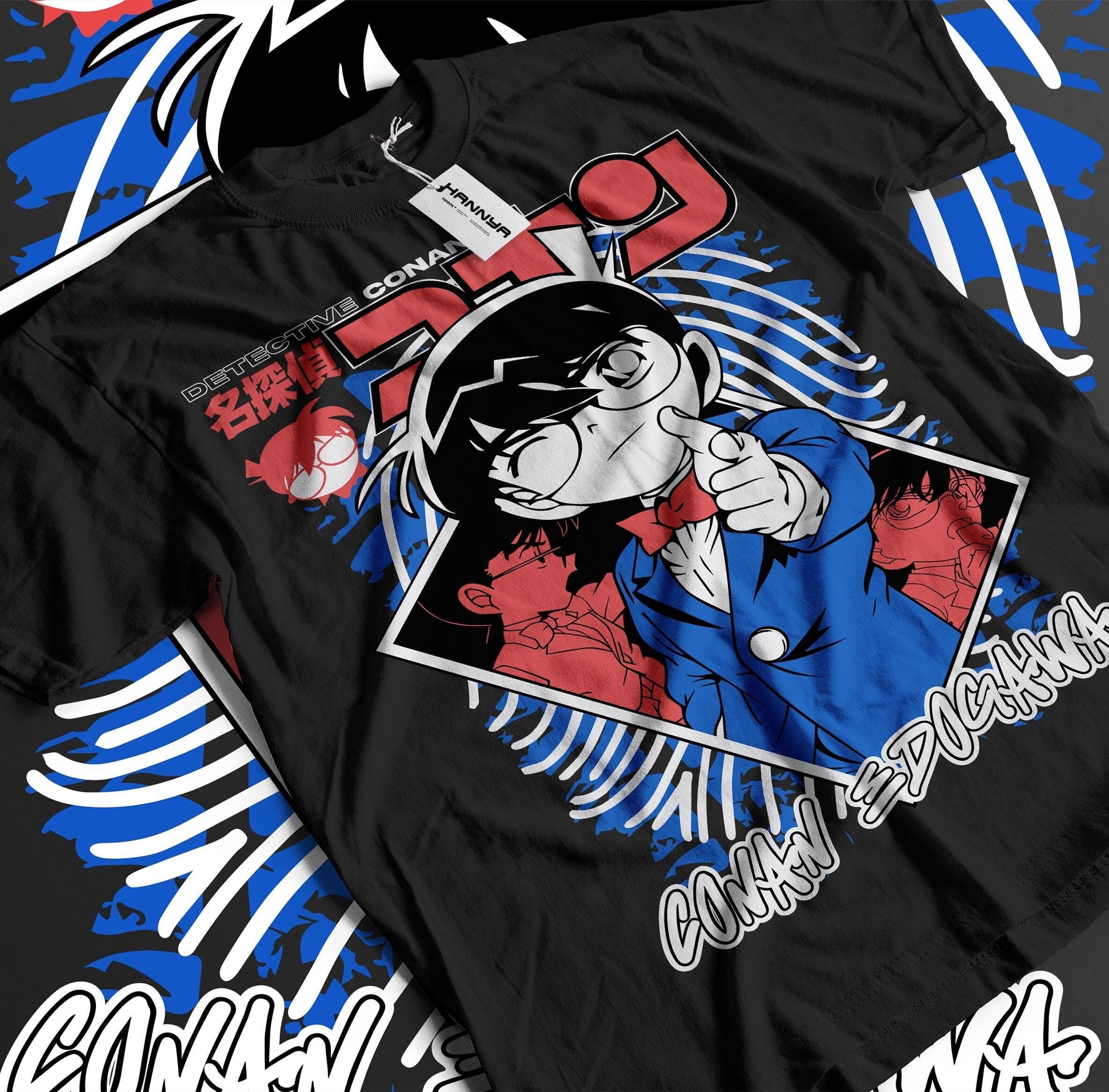 Unisex Vintage 90s Detective Conan anime tshirt