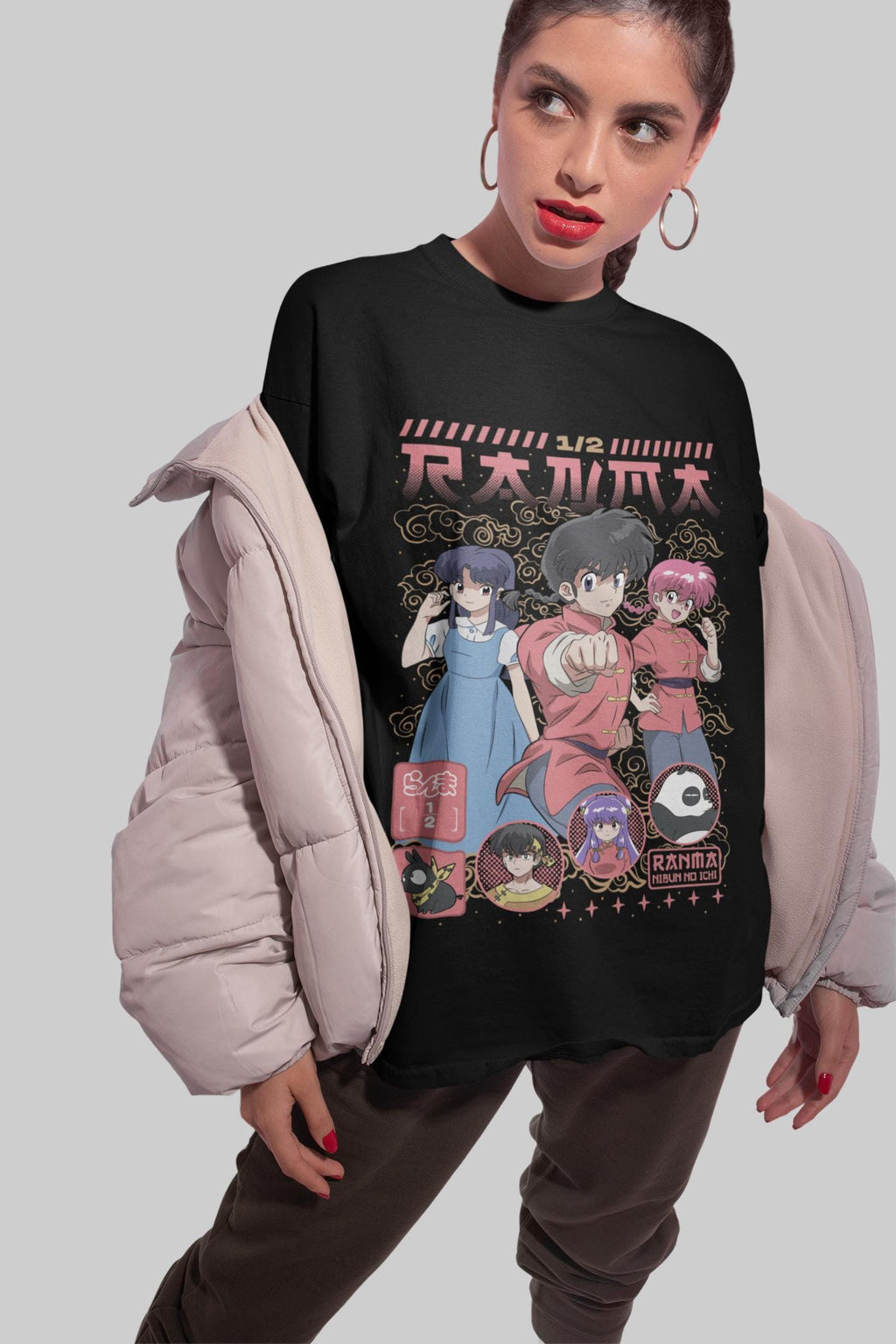 Unisex Ranma Saotome Anime T-Shirt, Genma Panda Manga Shirt