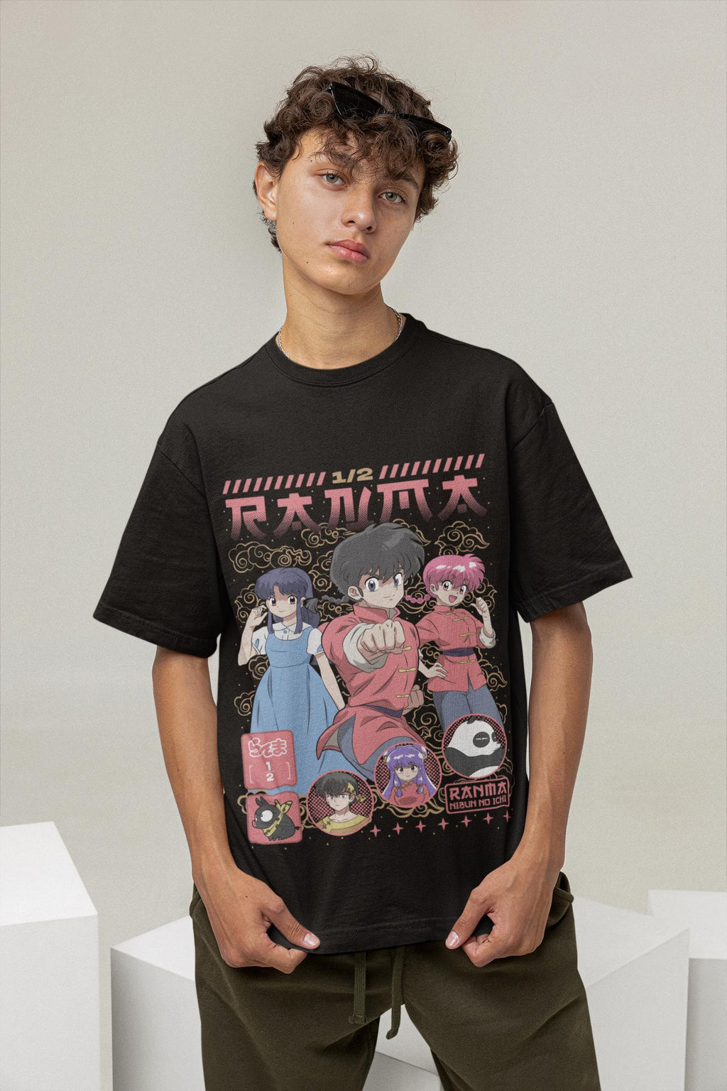 Unisex Ranma Saotome Anime T-Shirt, Genma Panda Manga Shirt