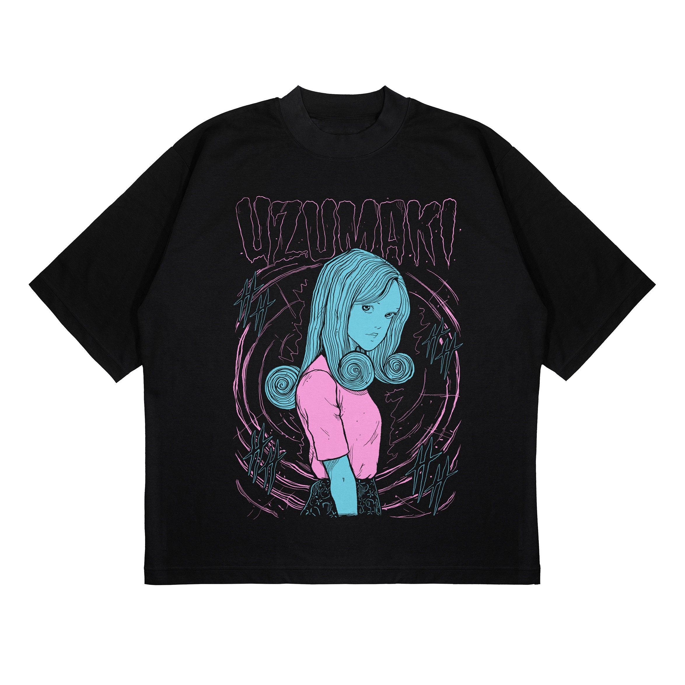 UNISEX - Unisex Horror Manga  T-Shirt, Creepy Girl,  Manga Gothic T-Shirt, Dark Anime Gothic T-Shirt