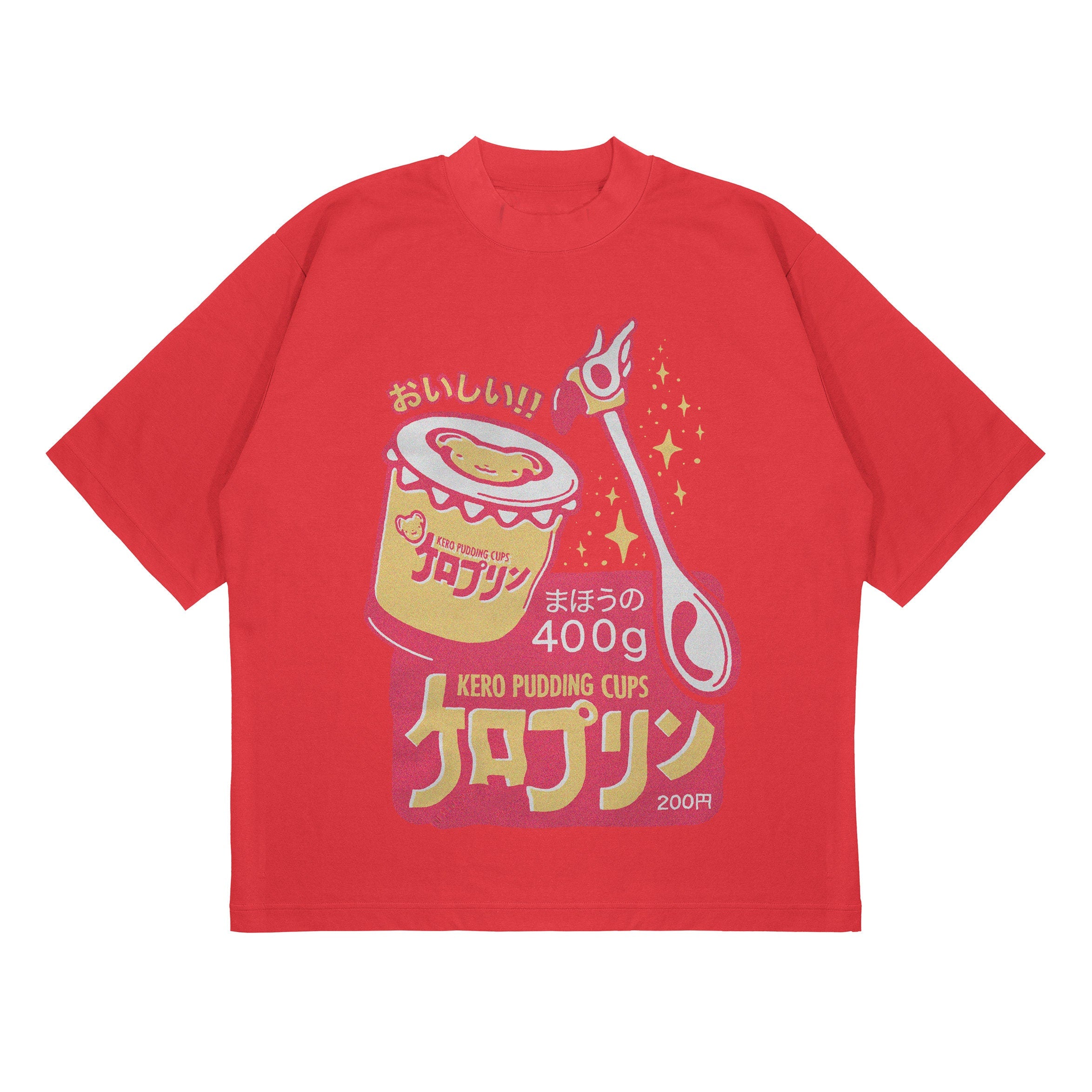 UNISEX - Kero Pudding Cups Tshirt, Cardcaptor Sakura Kinomoto Kero Cerberus 90s Anime Aesthetic Vaporwave Fairy Kei Jersey Short Sleeve Tee