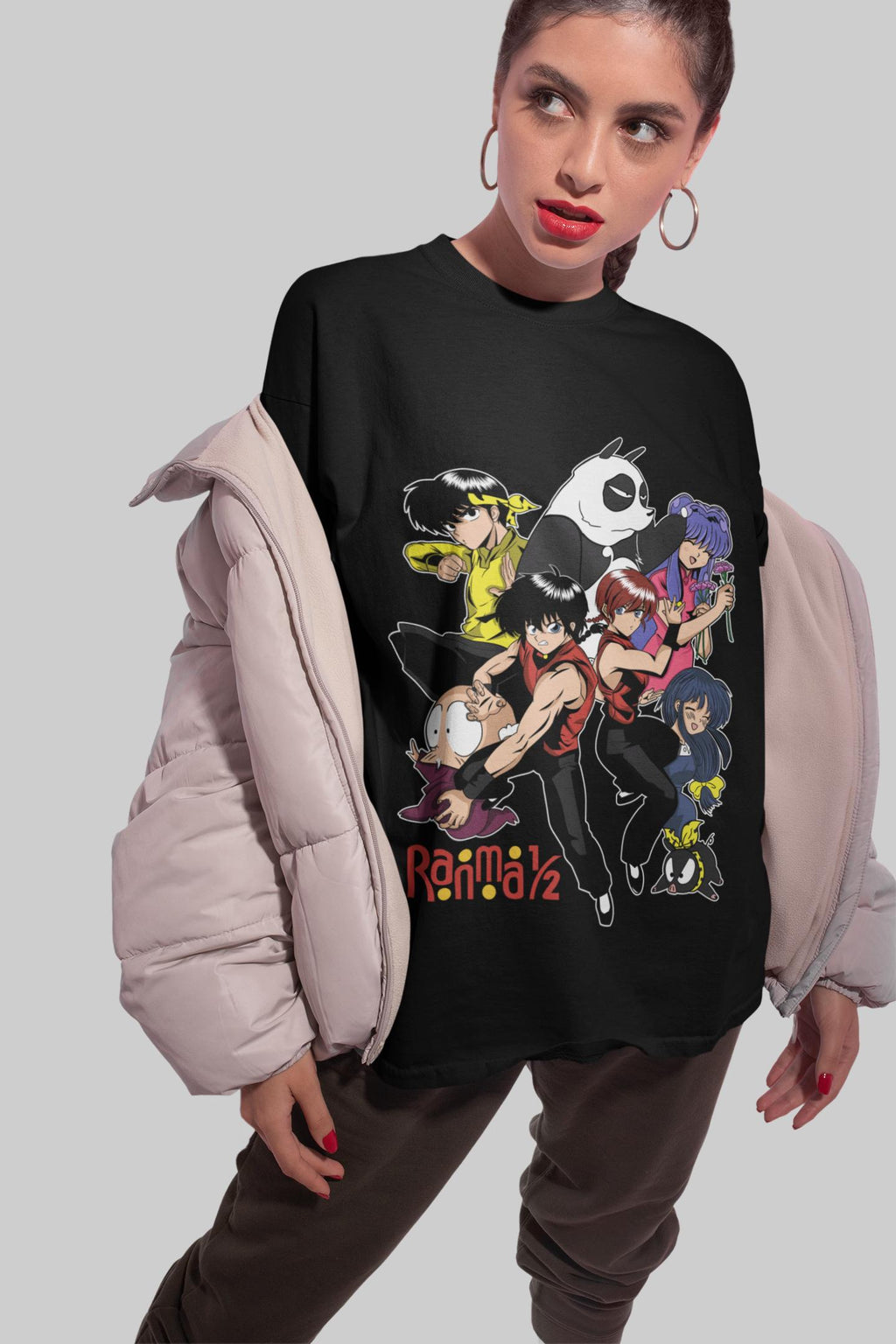 Unisex Ranma Saotome Anime T-Shirt, Genma Panda Manga Shirt