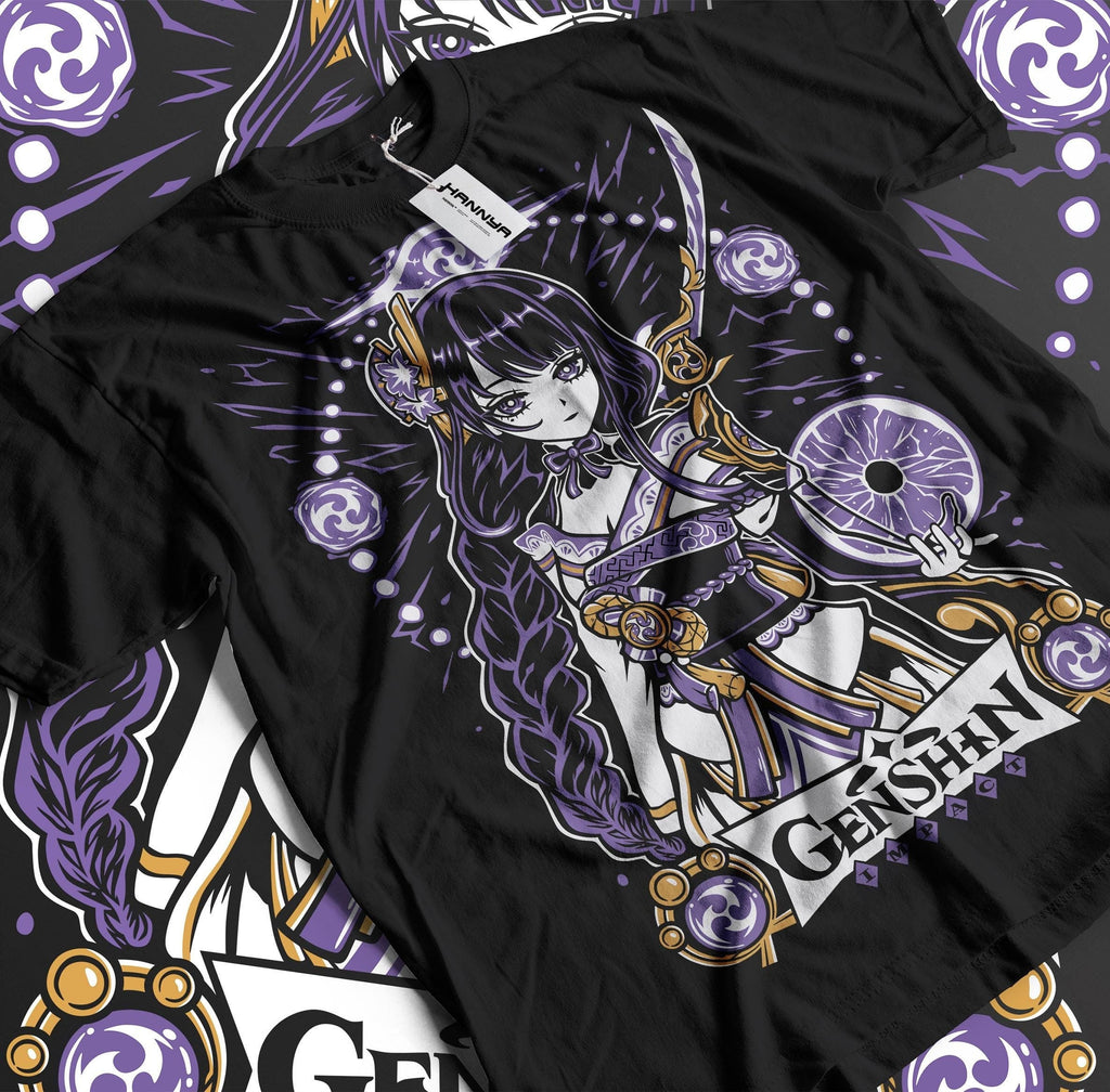 Unisex Genshin Impact Raiden Shogun Gaming T-Shirt, Anime Waifu Shirt