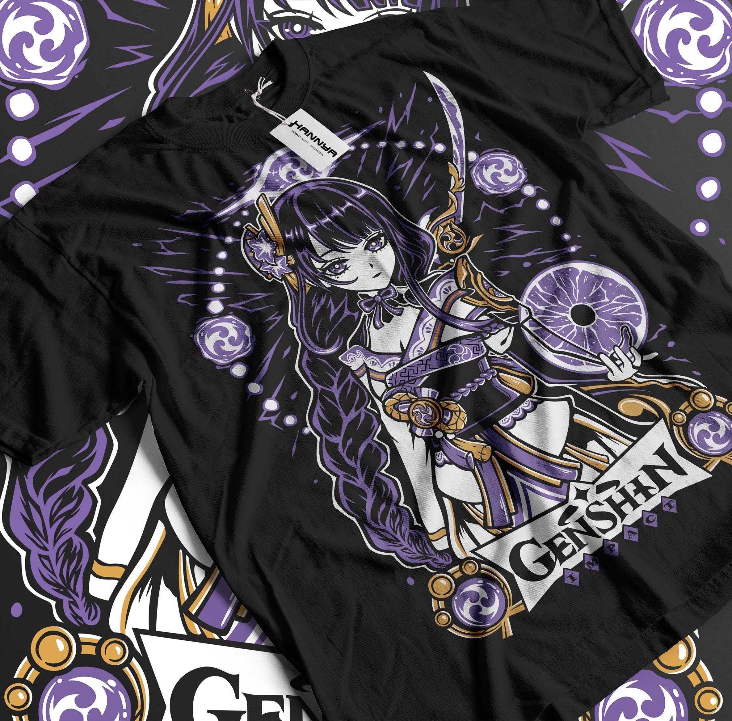 Unisex Genshin Impact Raiden Shogun Gaming T-Shirt, Anime Waifu Shirt
