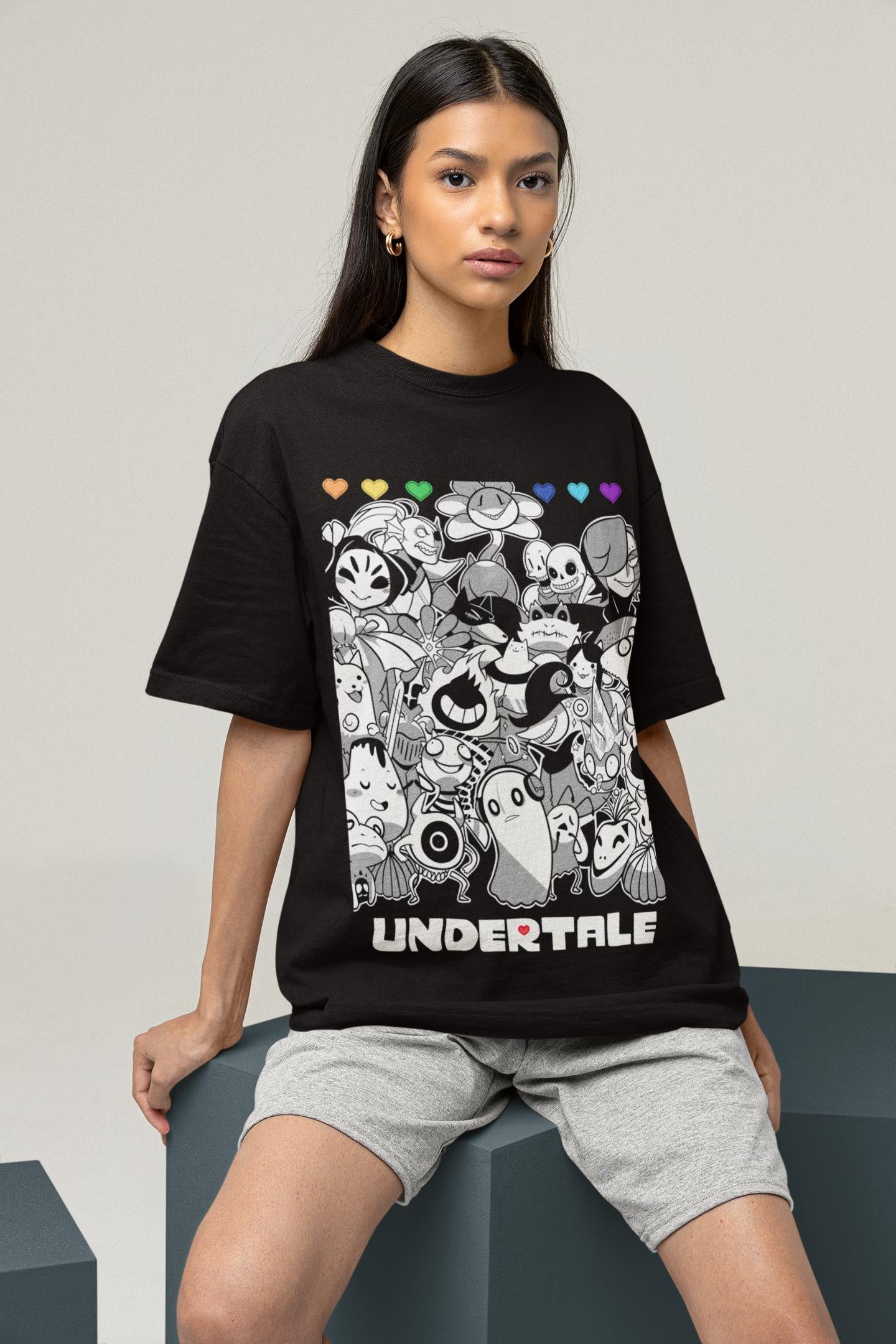 Undertale Gaming Unisex  T-Shirt Sans Papyrus Toriel Undyne Alphys Inspired T-shirt Indie Shirt
