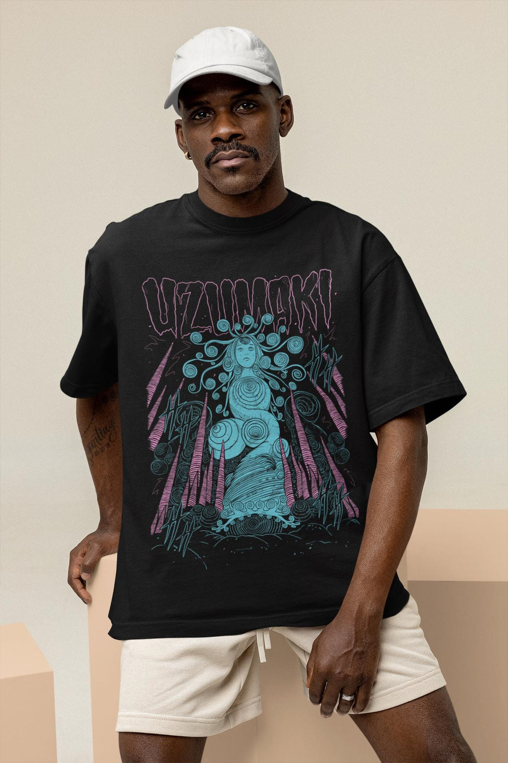 Unisex - Horror Manga Creepy Girl T-Shirt, Dark Anime Gothic T-Shirt, Manga Gothic T-Shirt