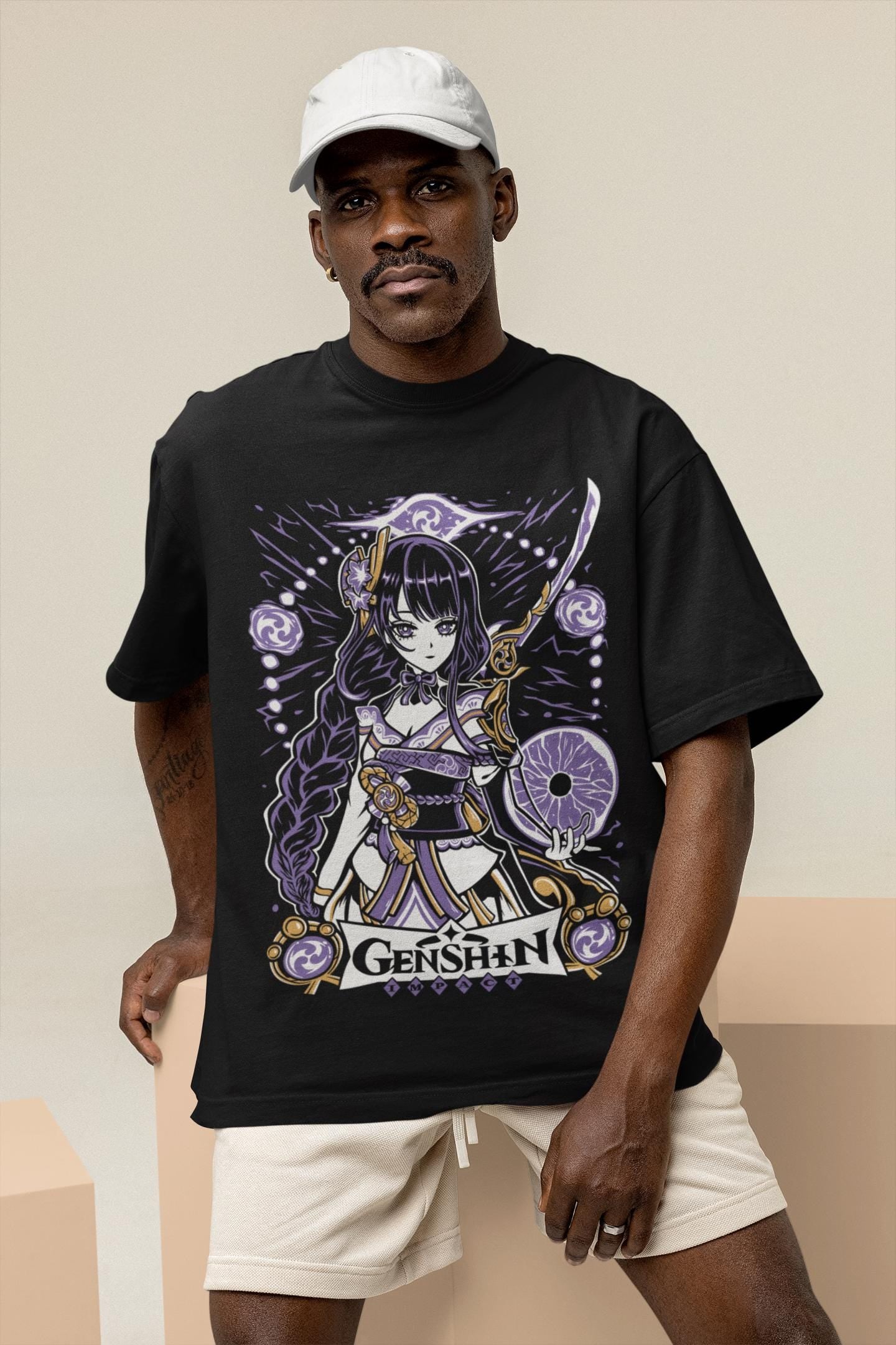 Unisex Genshin Impact Raiden Shogun Gaming T-Shirt, Anime Waifu Shirt