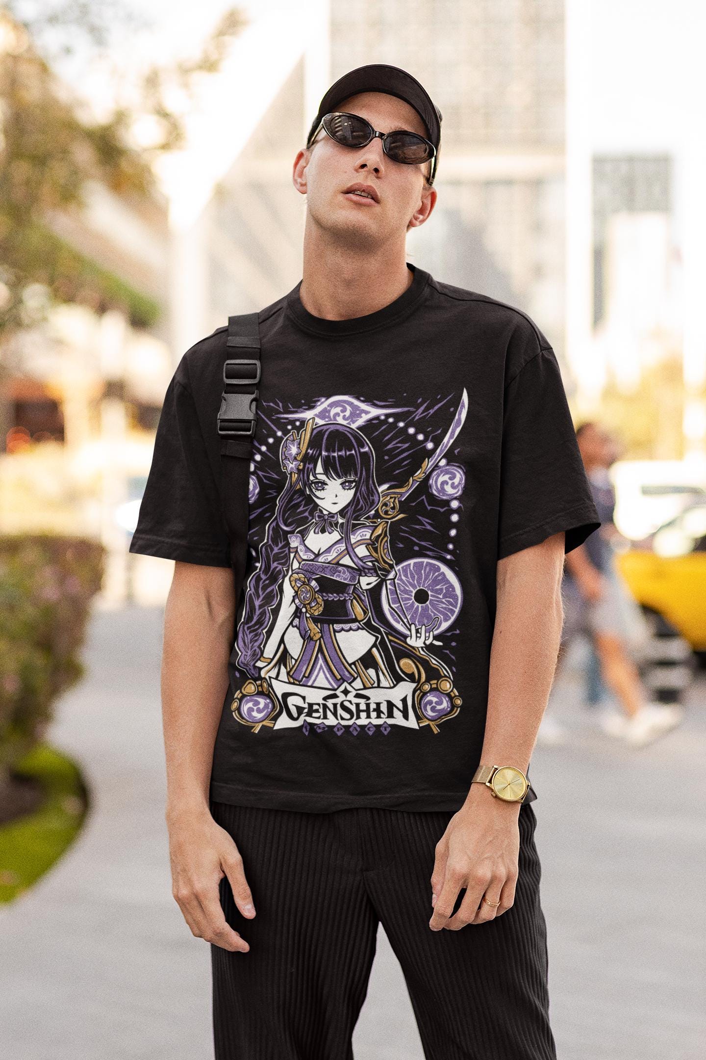 Unisex Genshin Impact Raiden Shogun Gaming T-Shirt, Anime Waifu Shirt