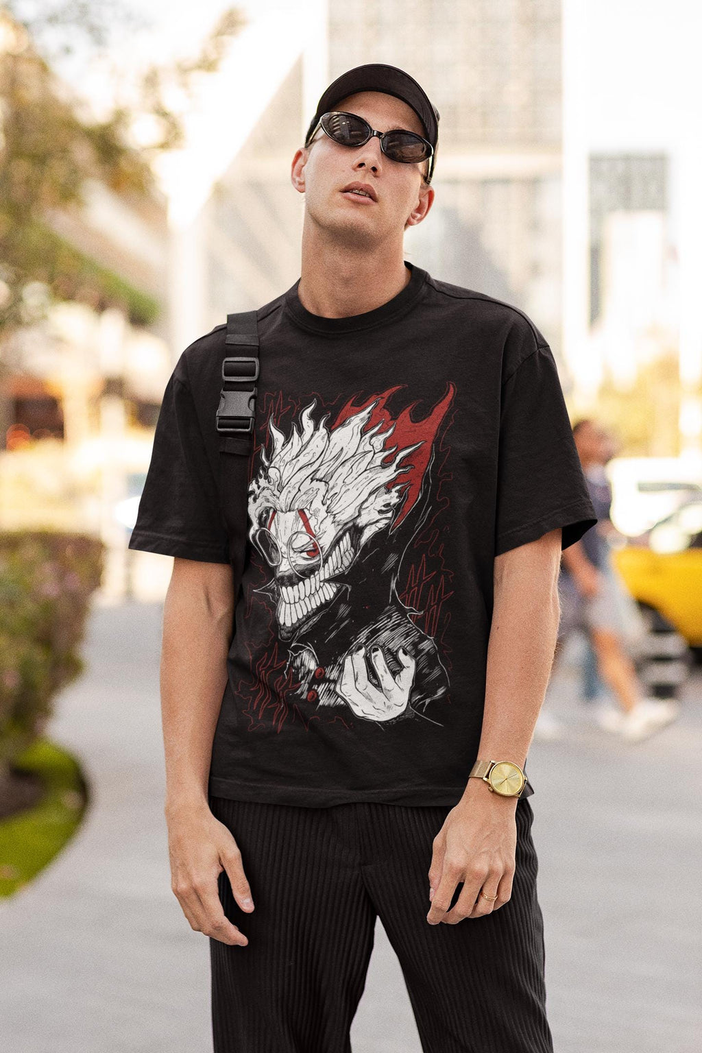 Unisex Horror Manga Creepy Girl T-Shirt, Dark Anime Gothic T-Shirt, Manga Gothic T-Shirt